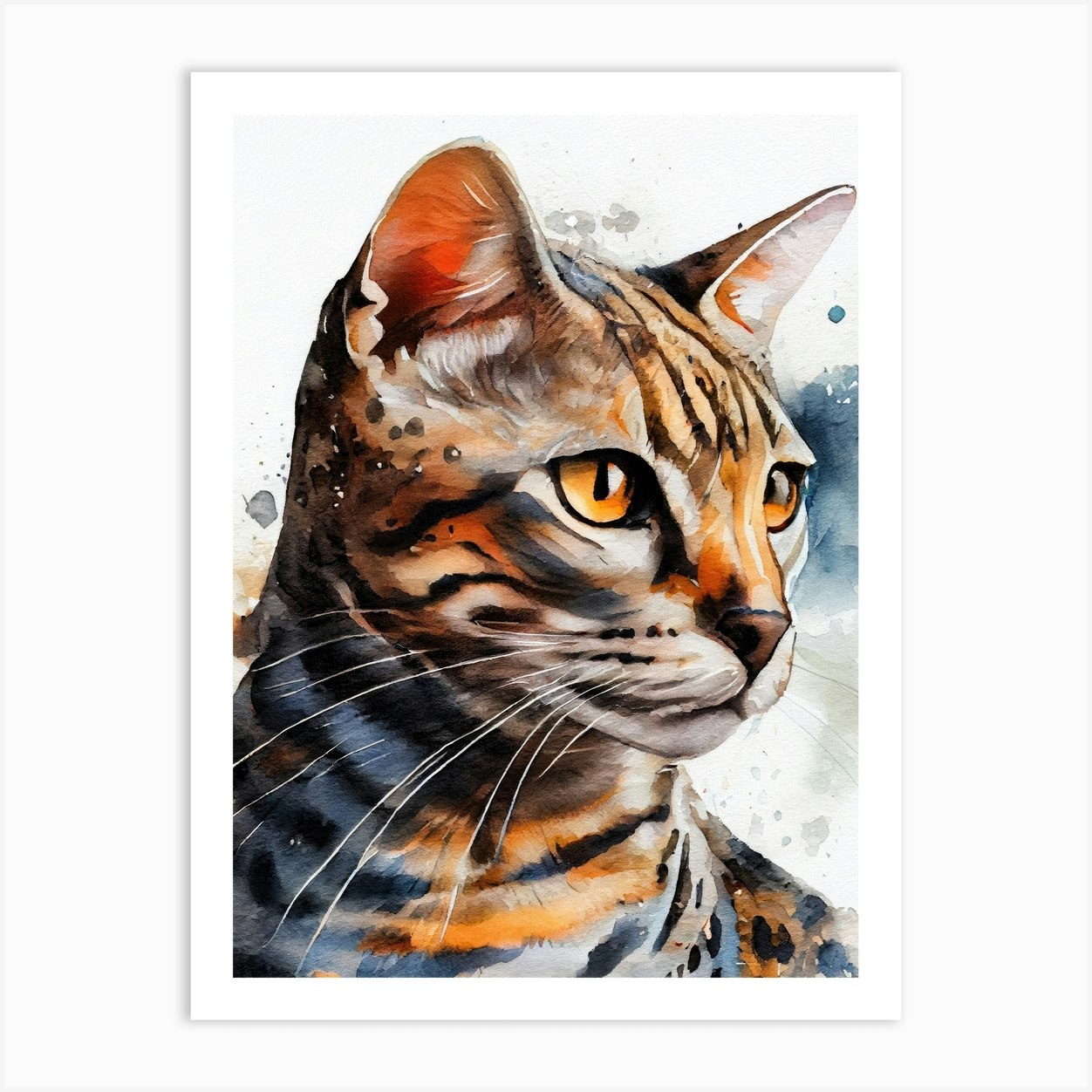 Bengal Cat animal Art Print by JBJart Justyna Jaszke - Fy