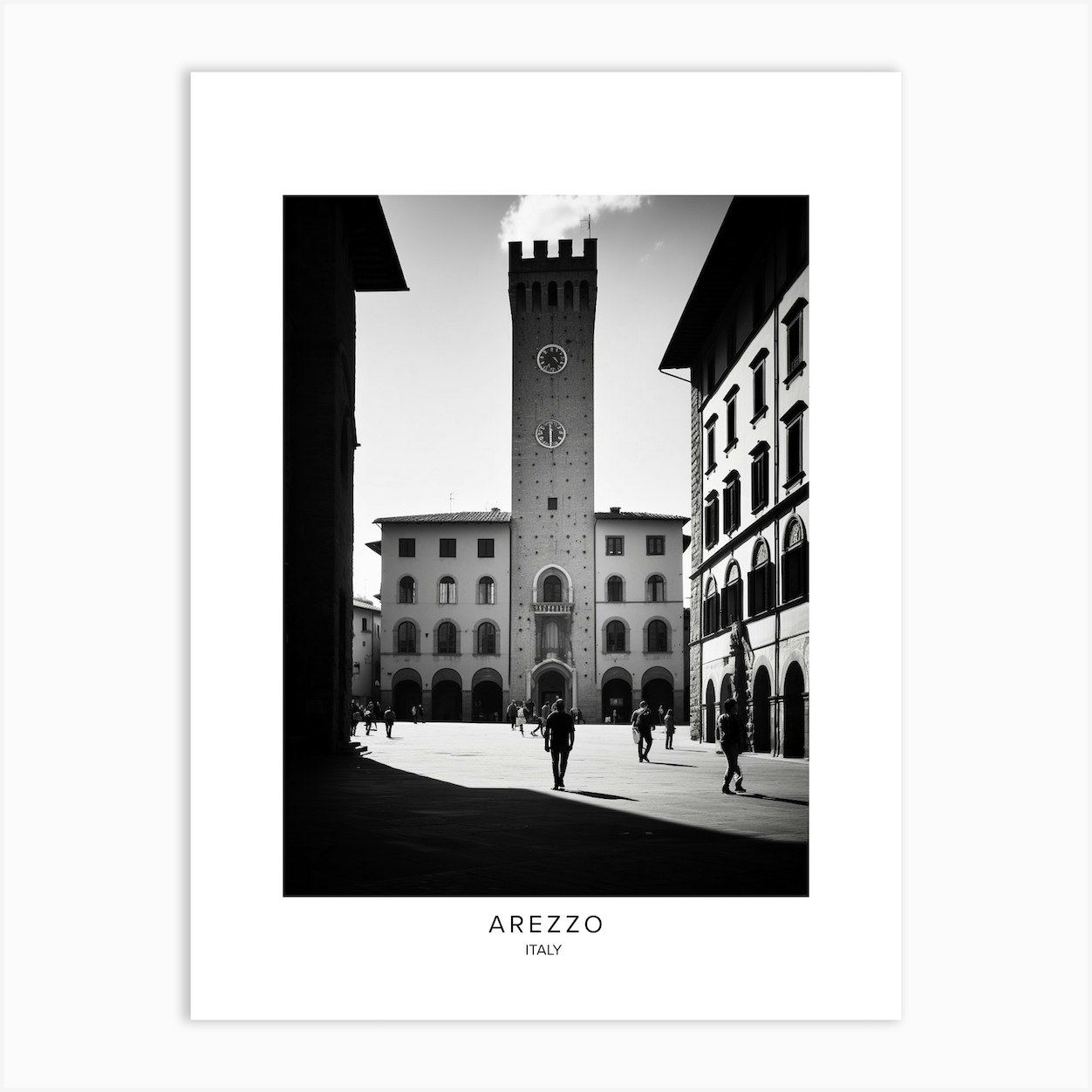 Poster Of Arezzo Italy Black And White Analogue Photography 1 Art