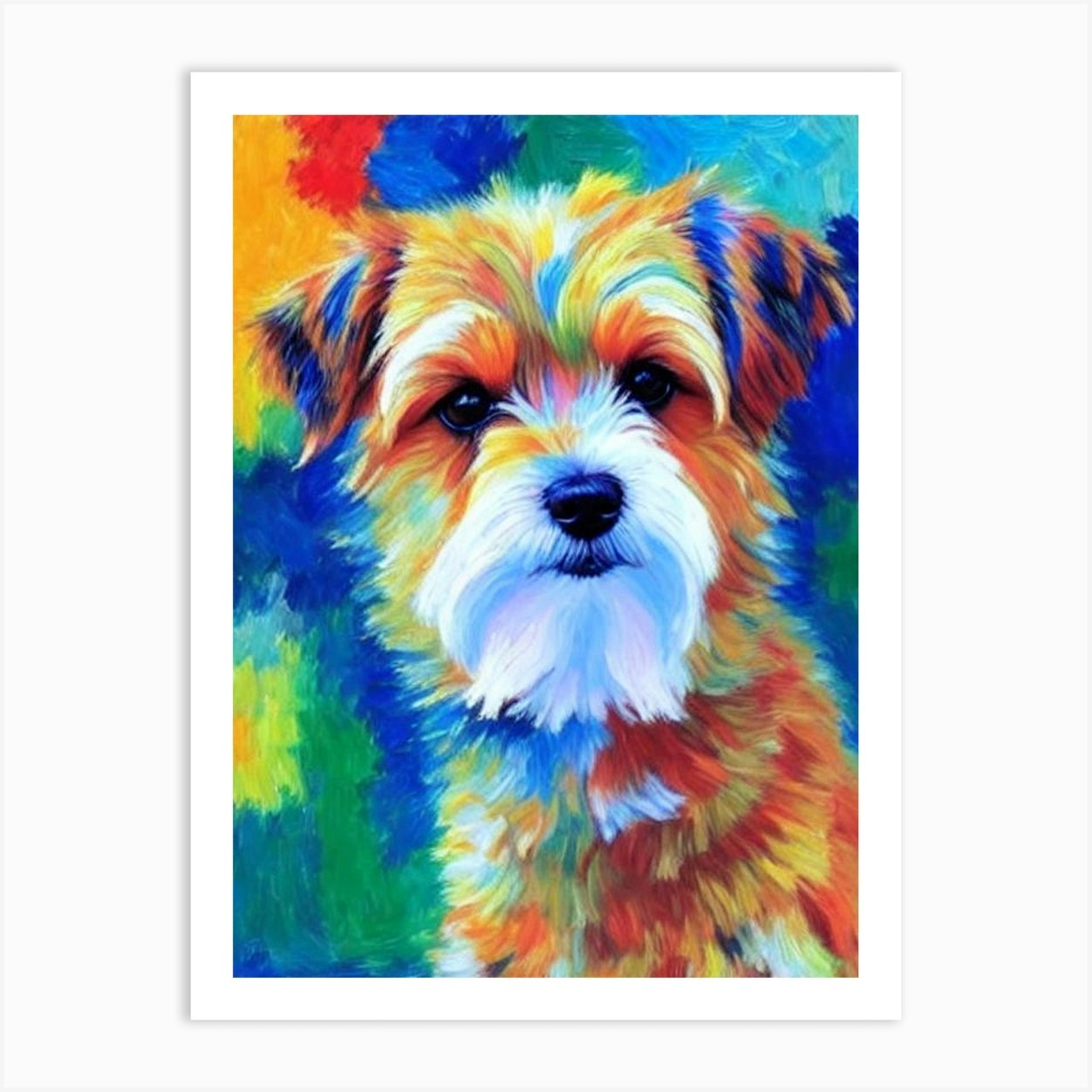 Norfolk Terrier Fauvist Style Dog Art Print by Pooch Prints - Fy