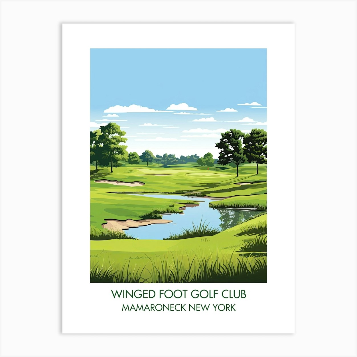 Winged Foot Golf Club (West Course) Mamaroneck New York Art Print by ...