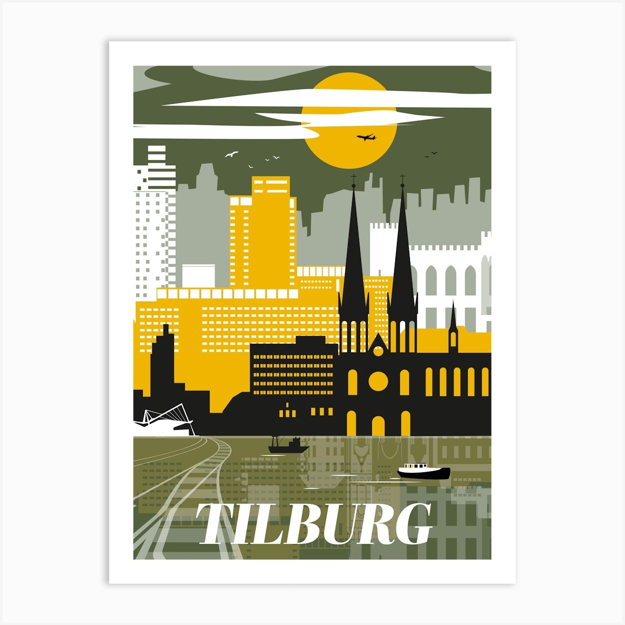 Tilburg Portrait New2 Art Print by Mel Brown - Fy