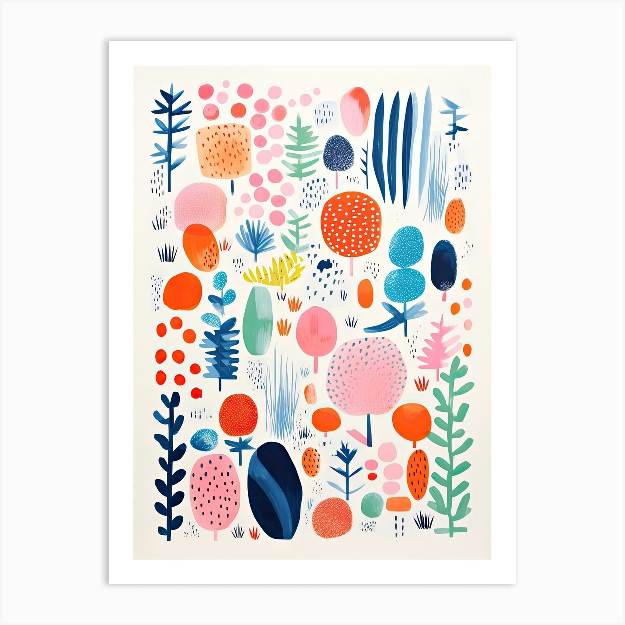 New York Botanical Gardens Abstract Riso Style 3 Art Print by Vintage ...