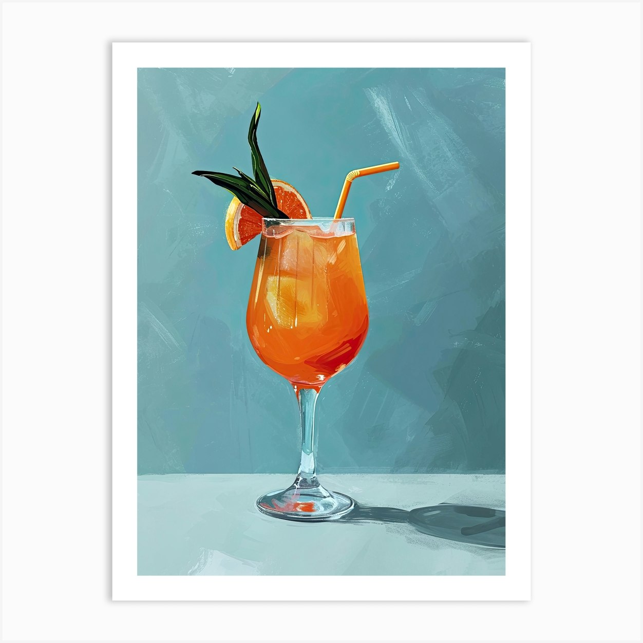 Orange Cocktail, Mid century 1 Art Print by Art-Syndicate - Fy