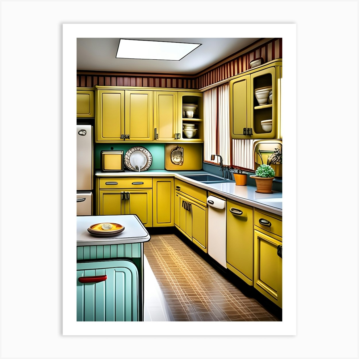 Yellow Kitchen Art Print by Christine aka stine1 Fy