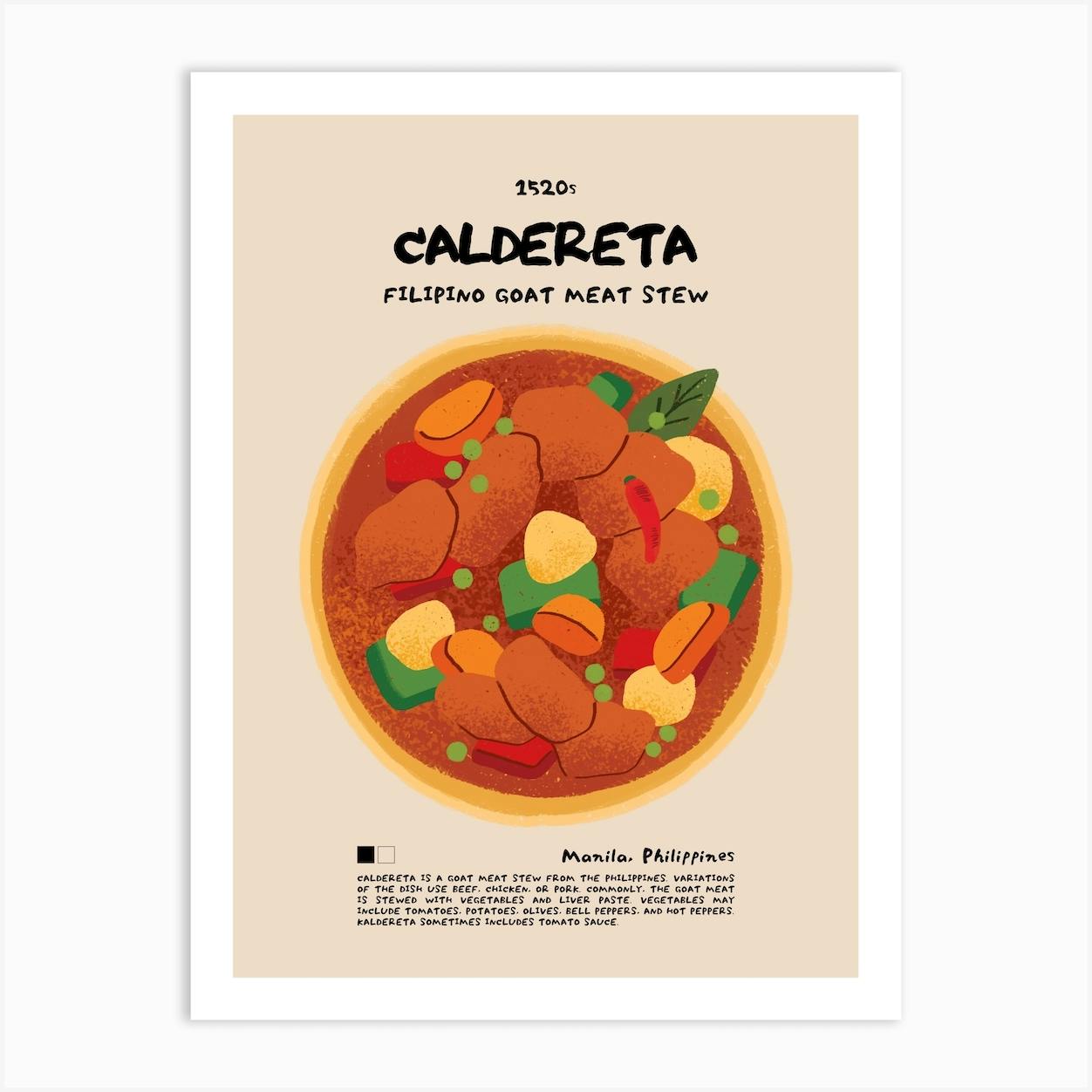 Caldereta Art Print by Red Hearts Studio - Fy