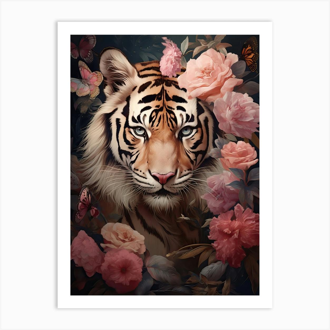 Tiger Art In Romanticism Style 3 Art Print