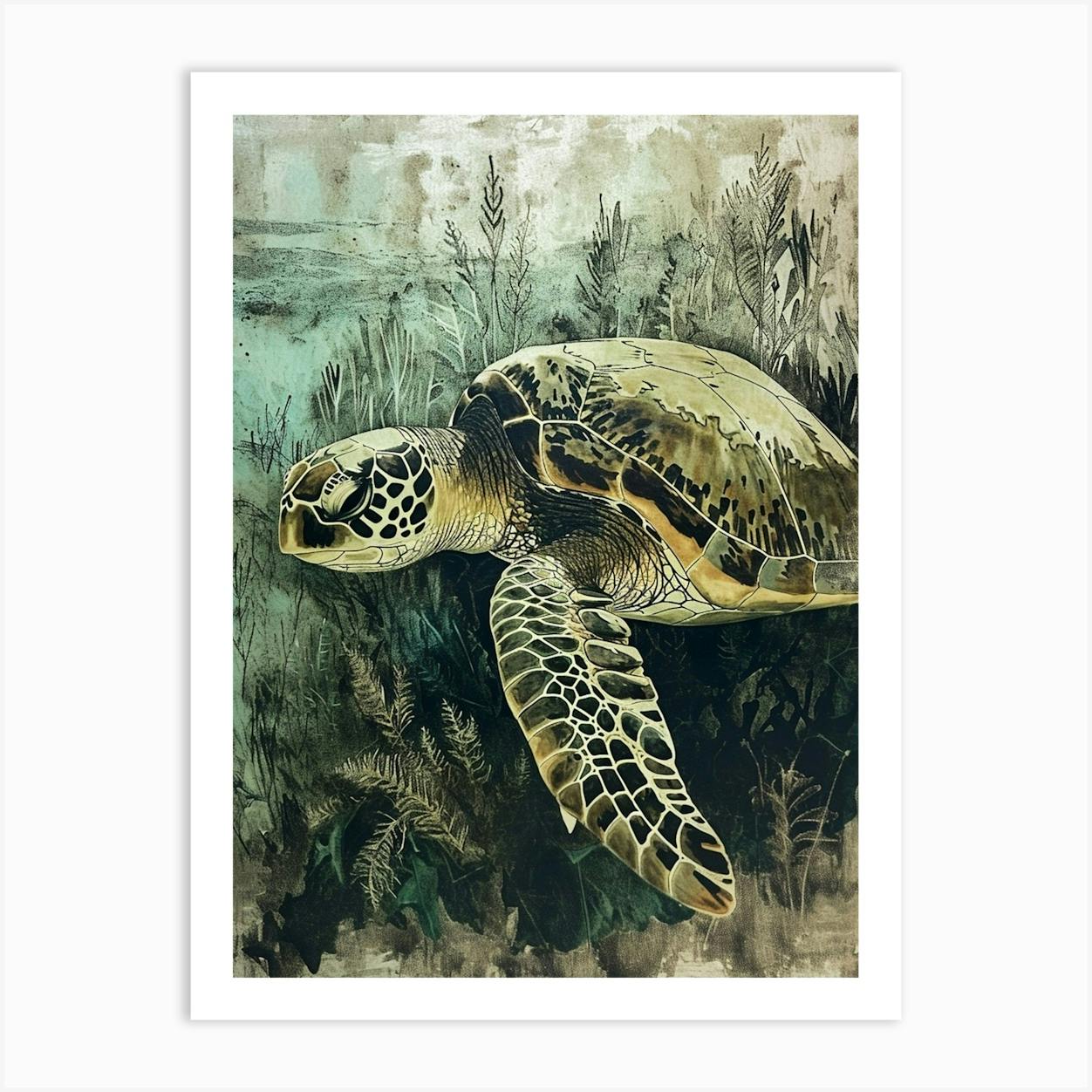 Vintage Sea popular Turtle