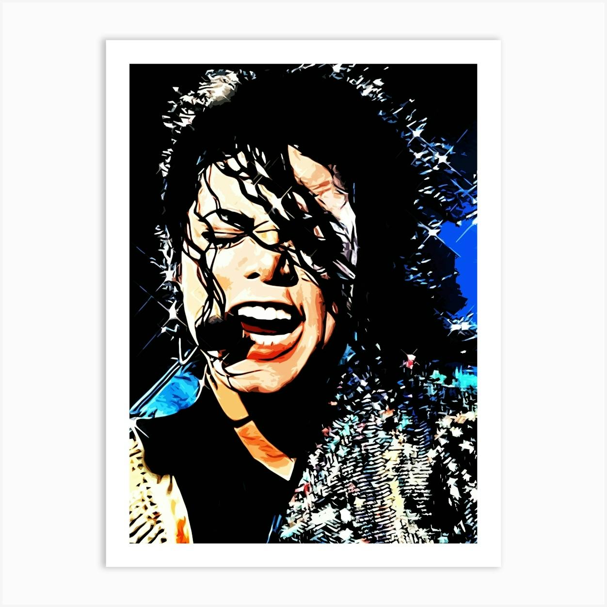 Michael Jackson king of pop music 30 Art Print