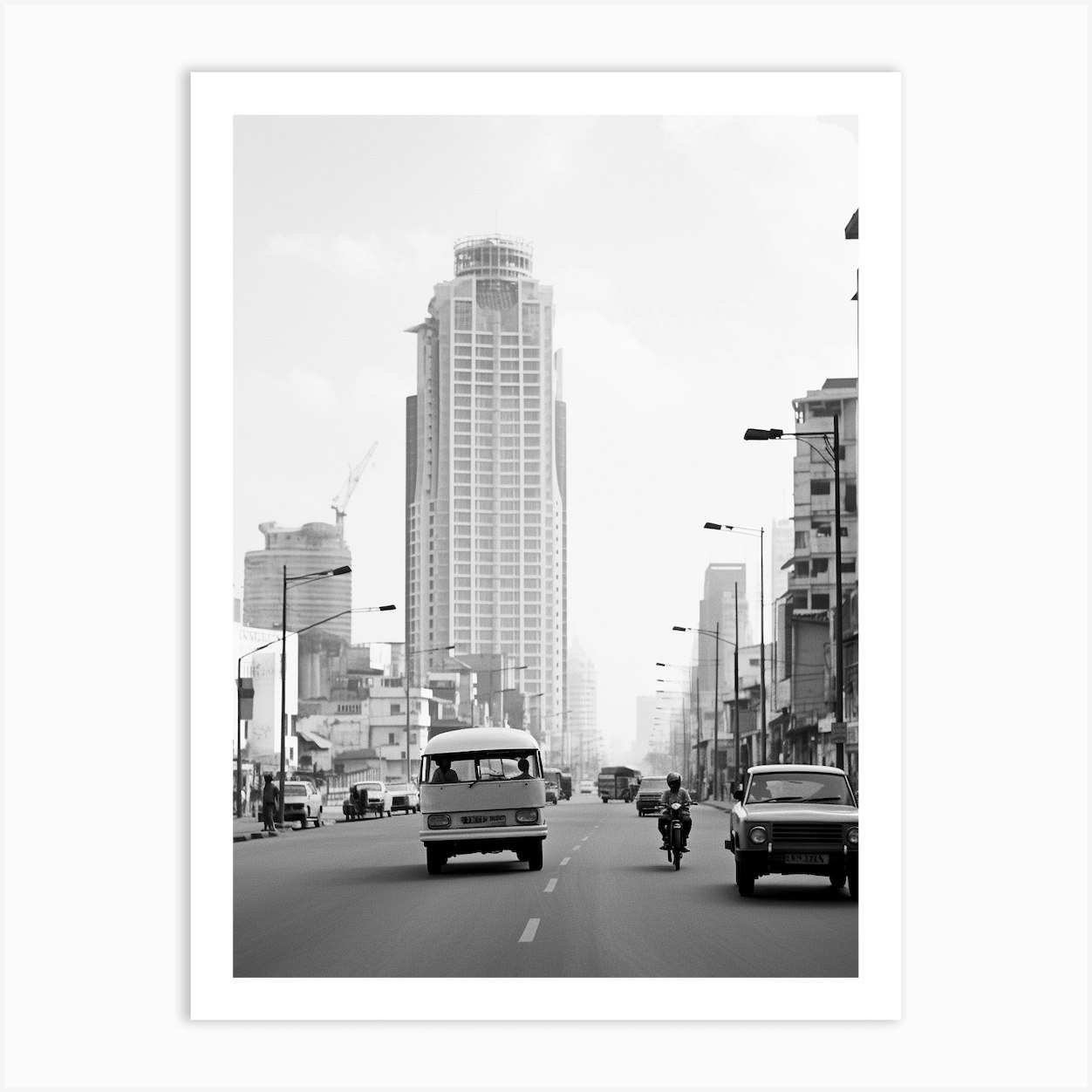 Colombo Sri Lanka Black And White Old Photo 4 Art Print By