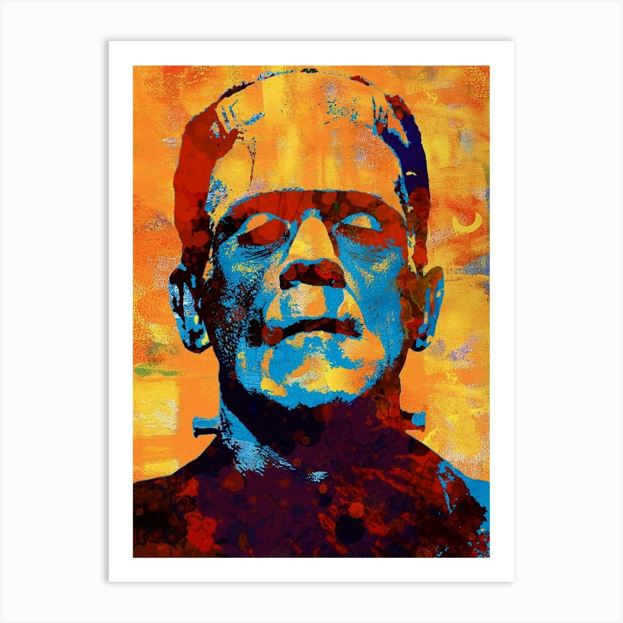 Boris Karloff Frankenstein Art Print By The Pop Art Factory - Fy