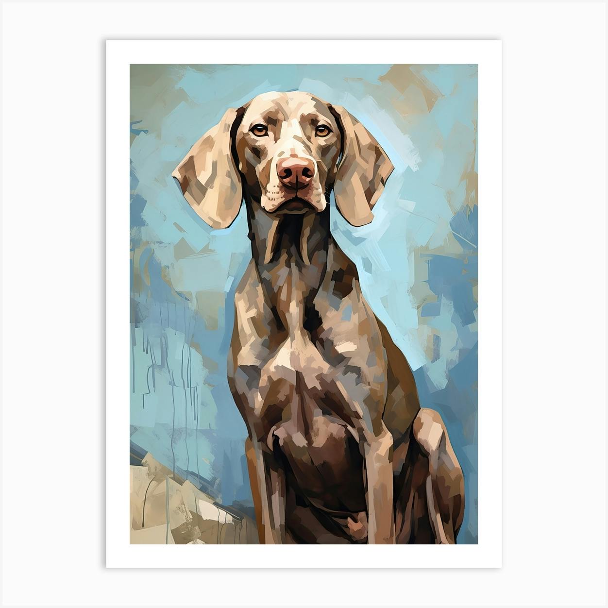 Weimaraner painting fashion