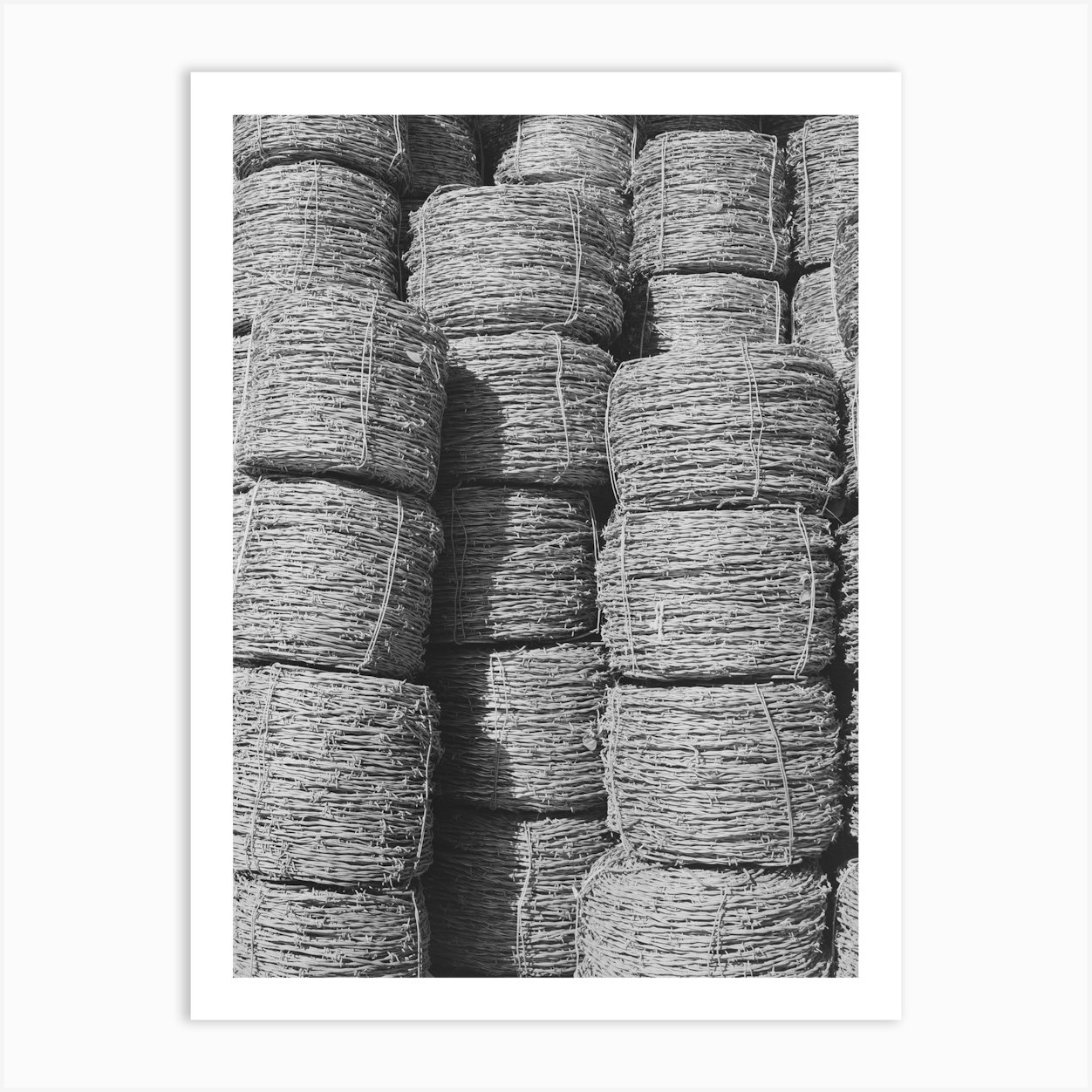 Piles Of Barbed Wire Near New Roads, Louisiana By Russell Lee Art Print ...