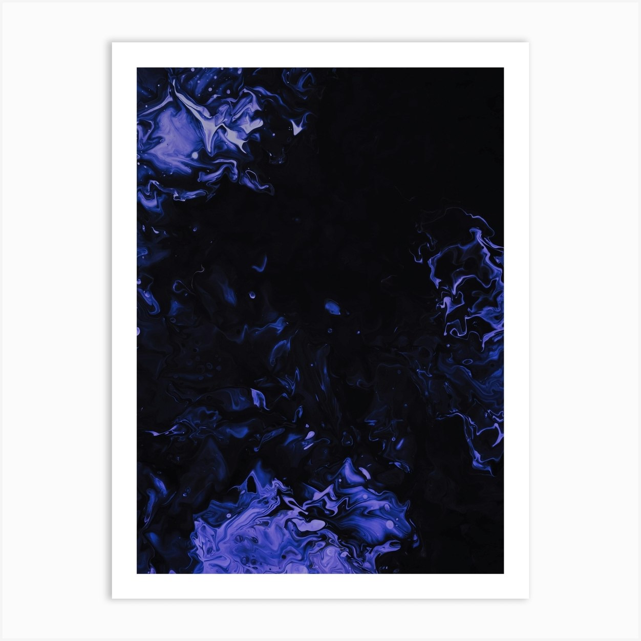 Abstract Blue Water 1 Art Print By Upcreative - Fy