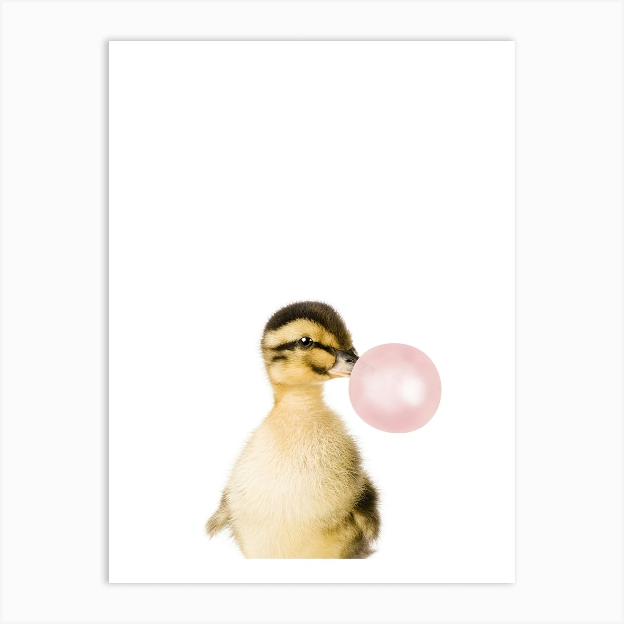 Bubble Gum Duck Art Print by Sisi and Seb Fy