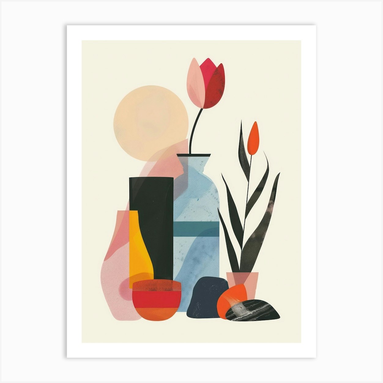 Abstract Objects Collection Flat Illustration 7 Art Print by Abstract ...