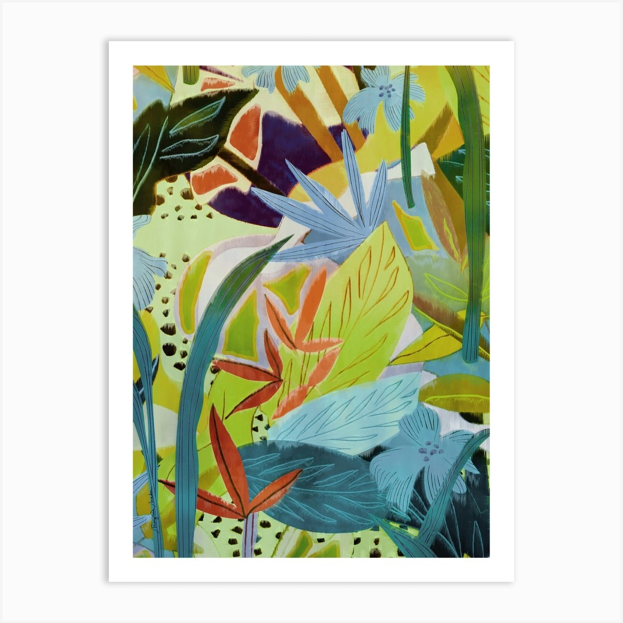 Jungle Collage Painting Art Print by Marylène Madou - Fy