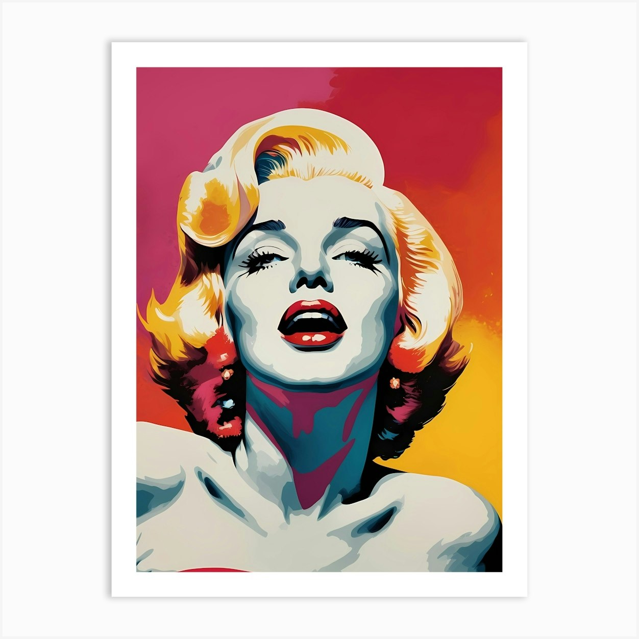 Marilyn Monroe Portrait Pop Art (27) Art Print by 1xMerch - Fy