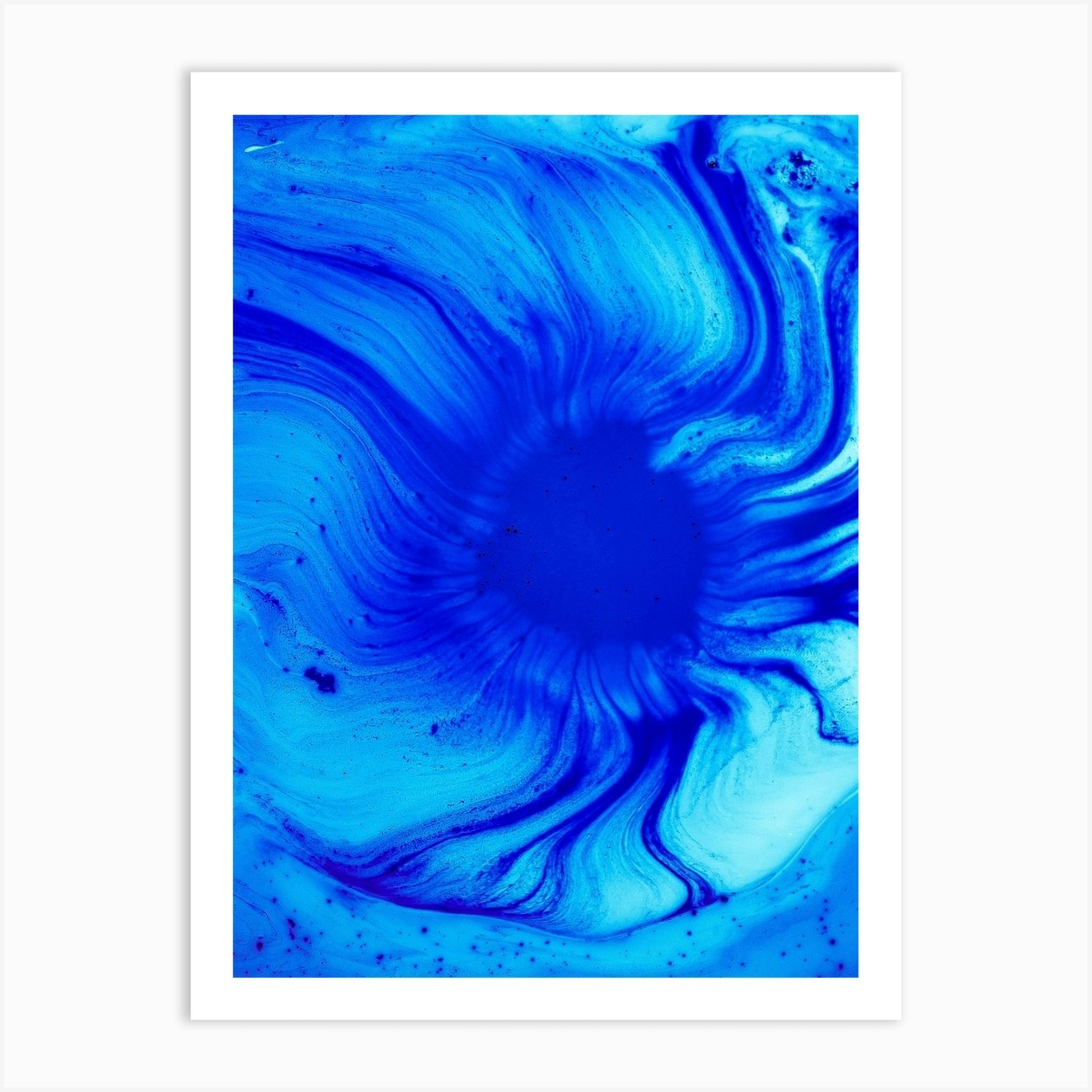 Abstract Blue Swirl Art Print by UpCreative - Fy