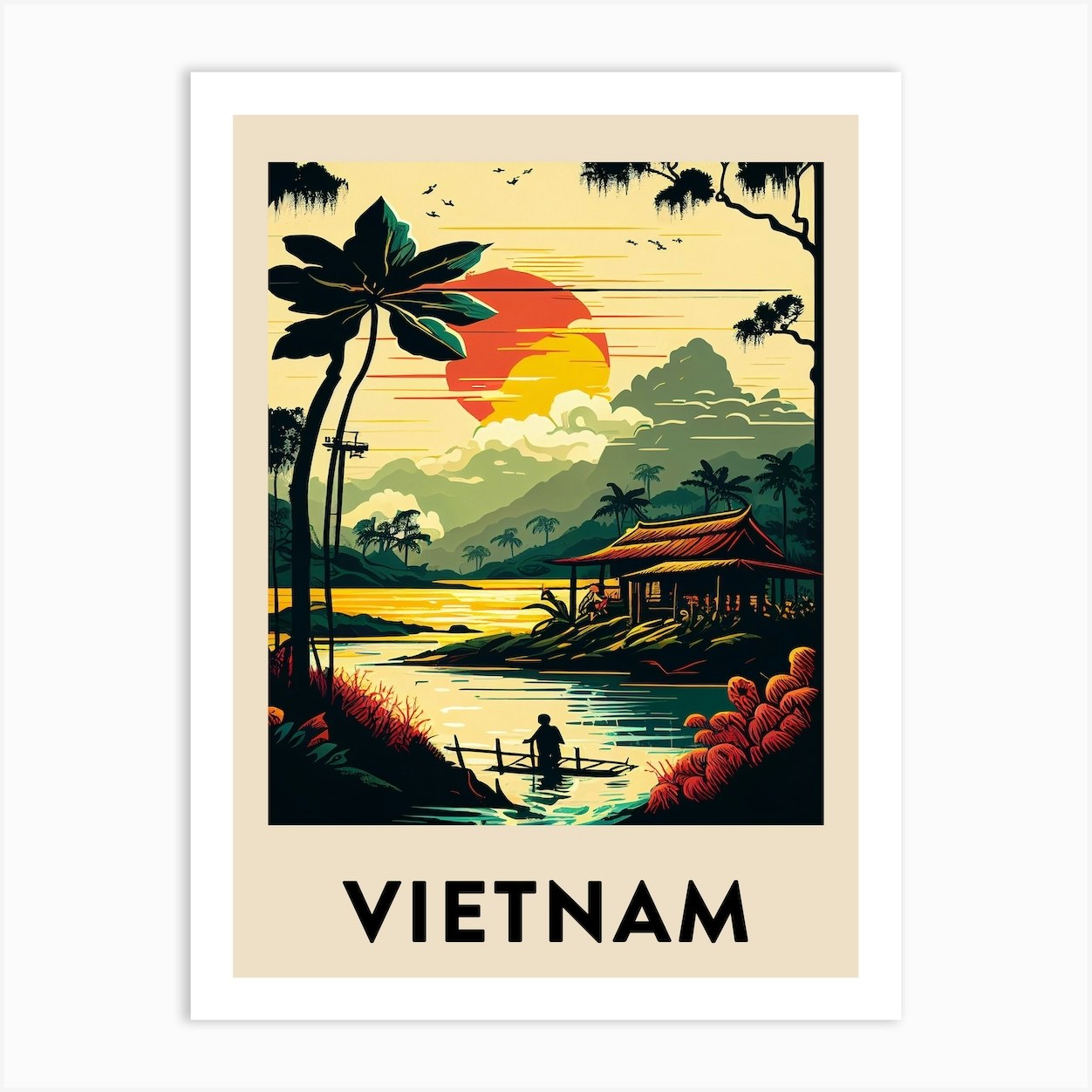 Vietnam 2 Vintage Travel Poster Art Print by Travel Poster Collection - Fy