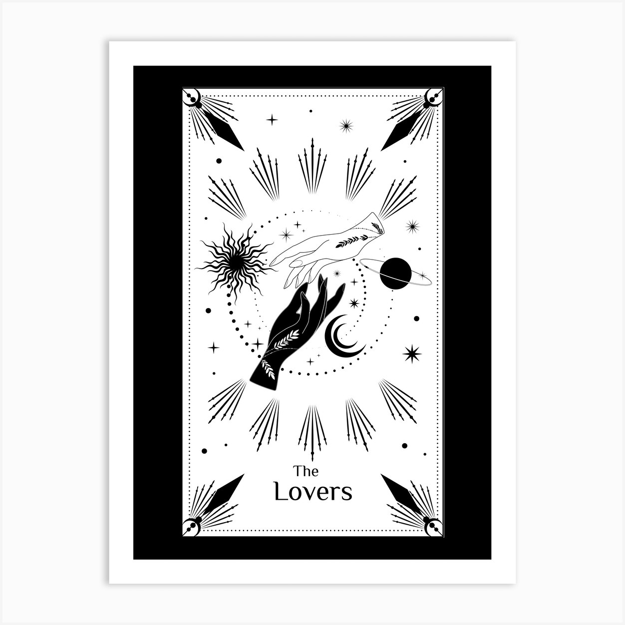 Lovers Tarot Art Print by marybazar - Fy