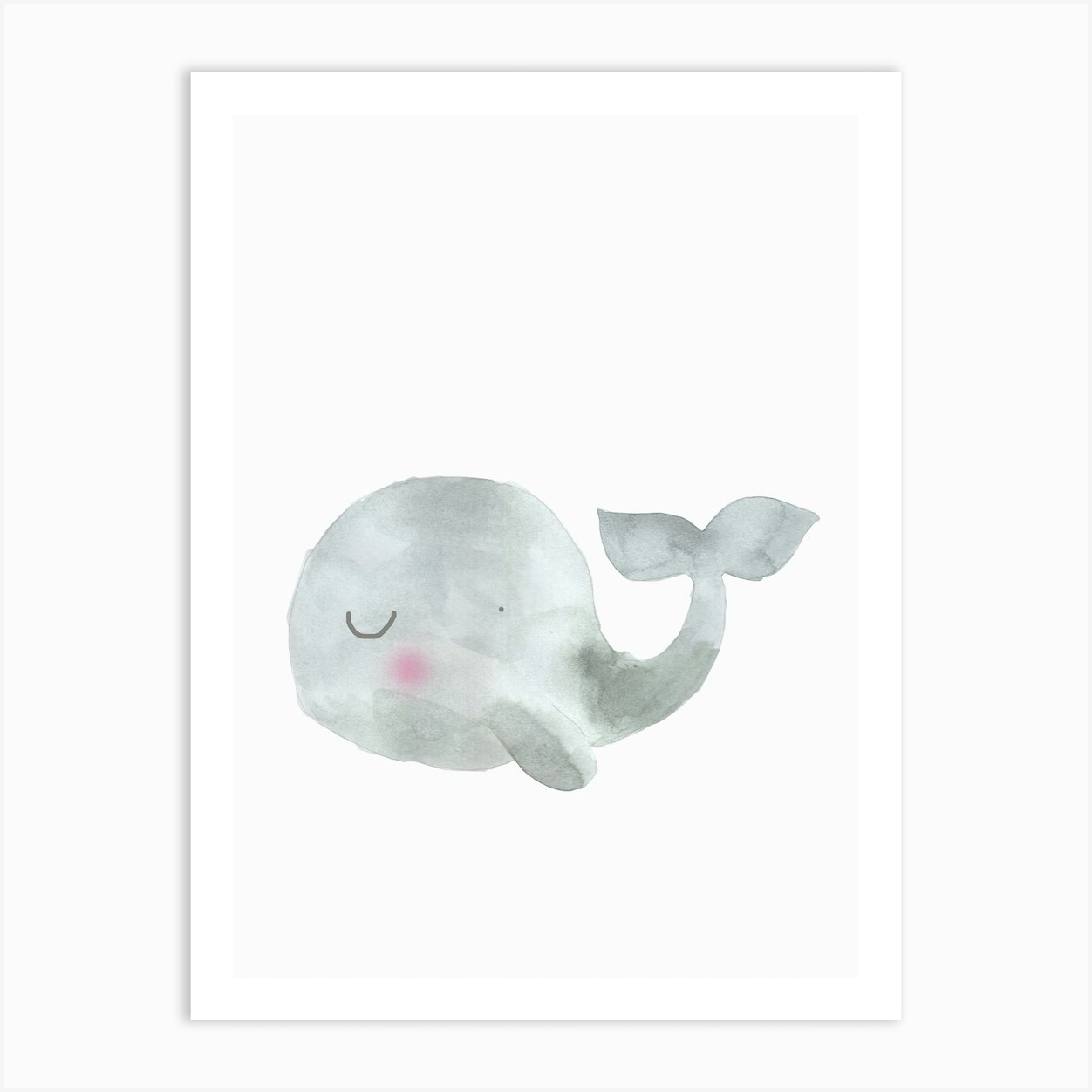 Nursery Baby Whale Art Print by Mantika Studio - Fy