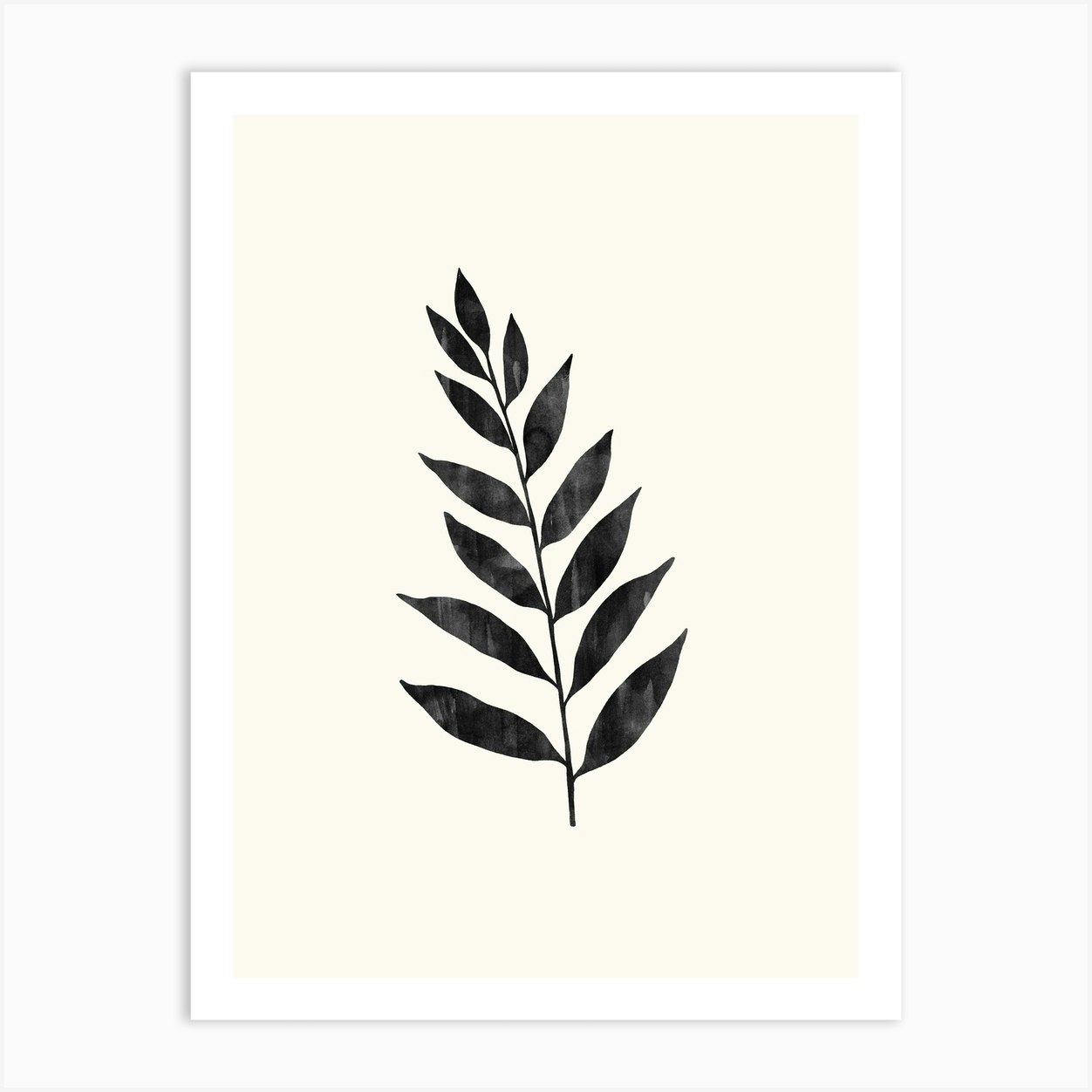 Ink Boho Leaf Art Print by Gagica Contra - Fy