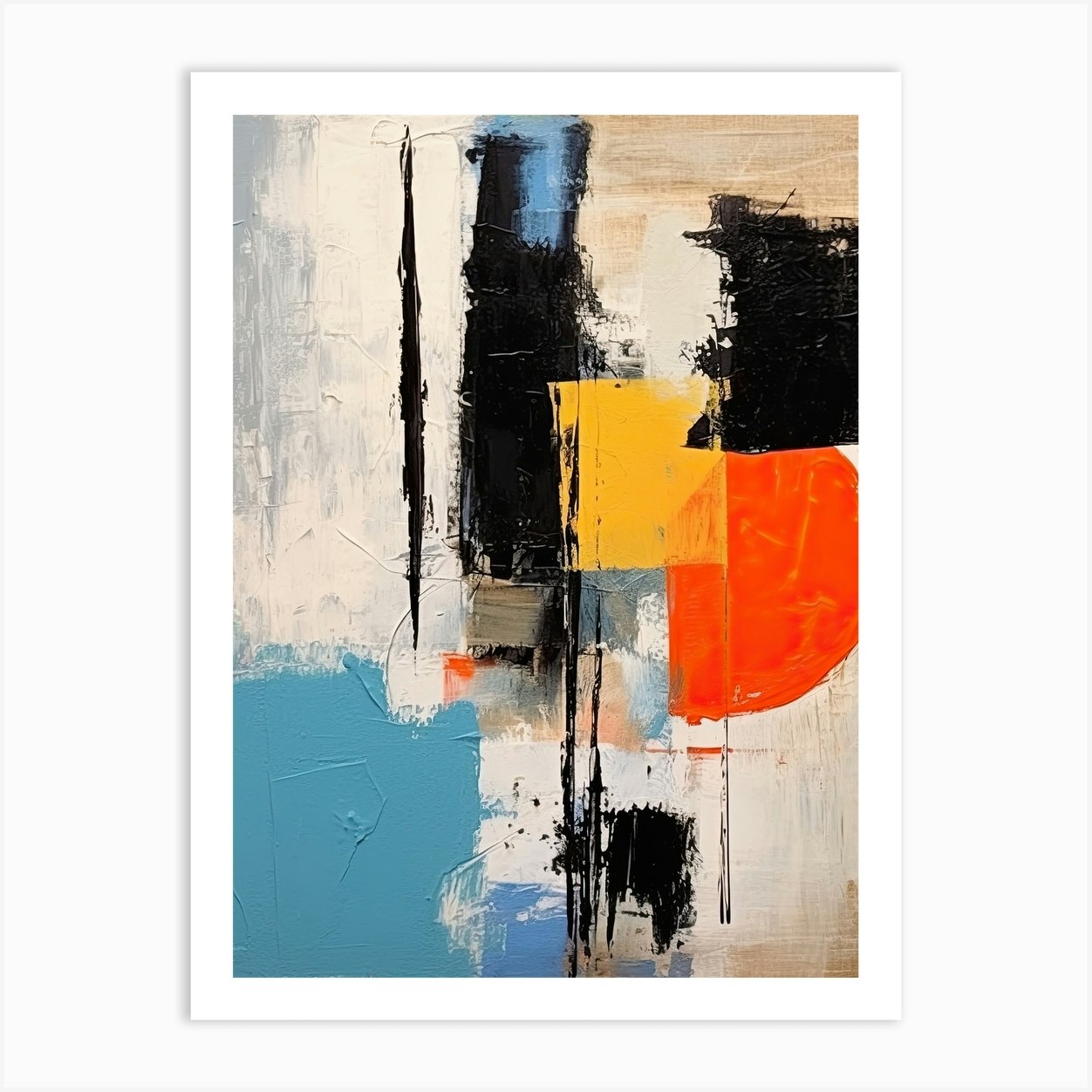 Colourful Abstract Painting 2 Art Print by Abstract Art Expressions - Fy