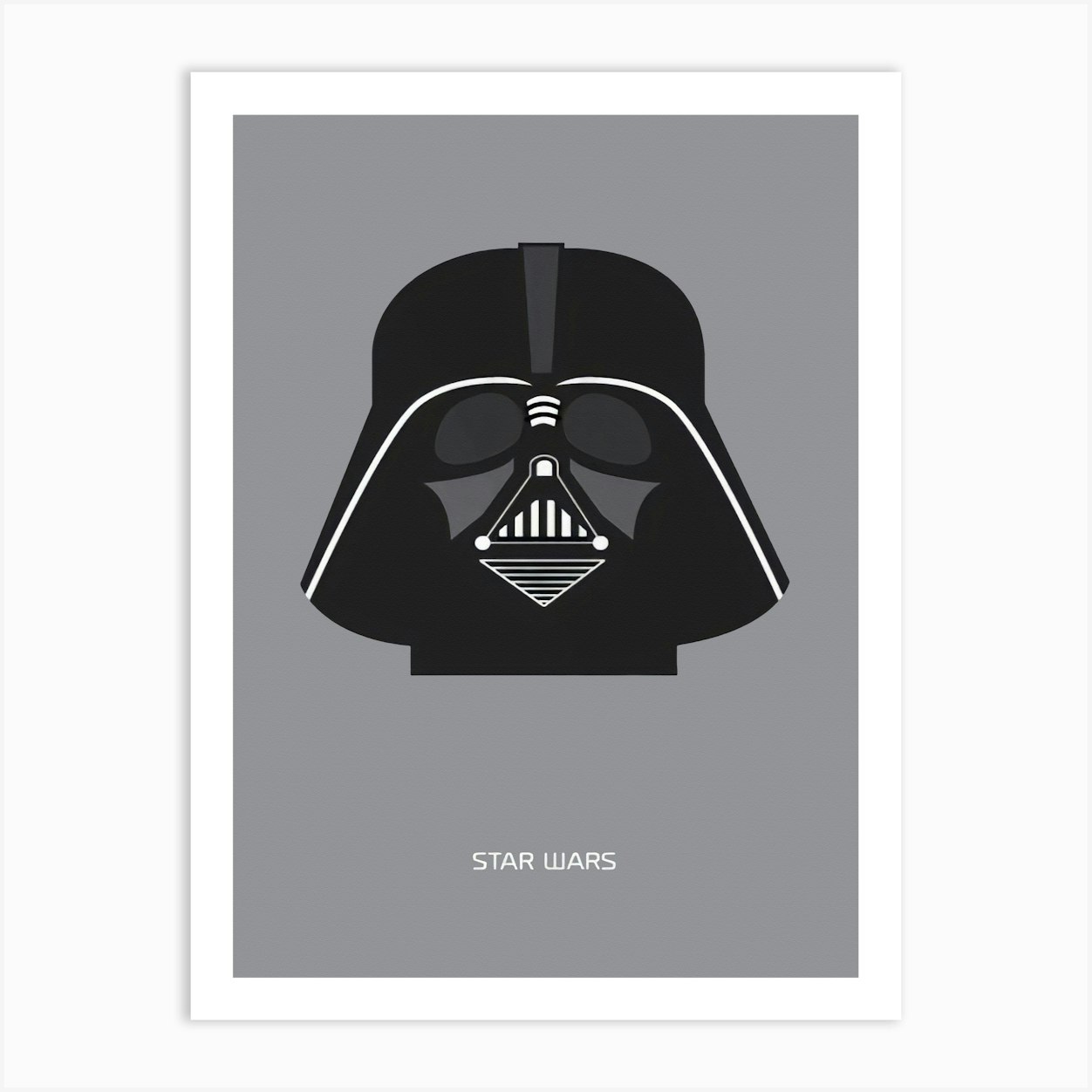 Darth Vader Minimalist Art Print By Kunstudio - Fy