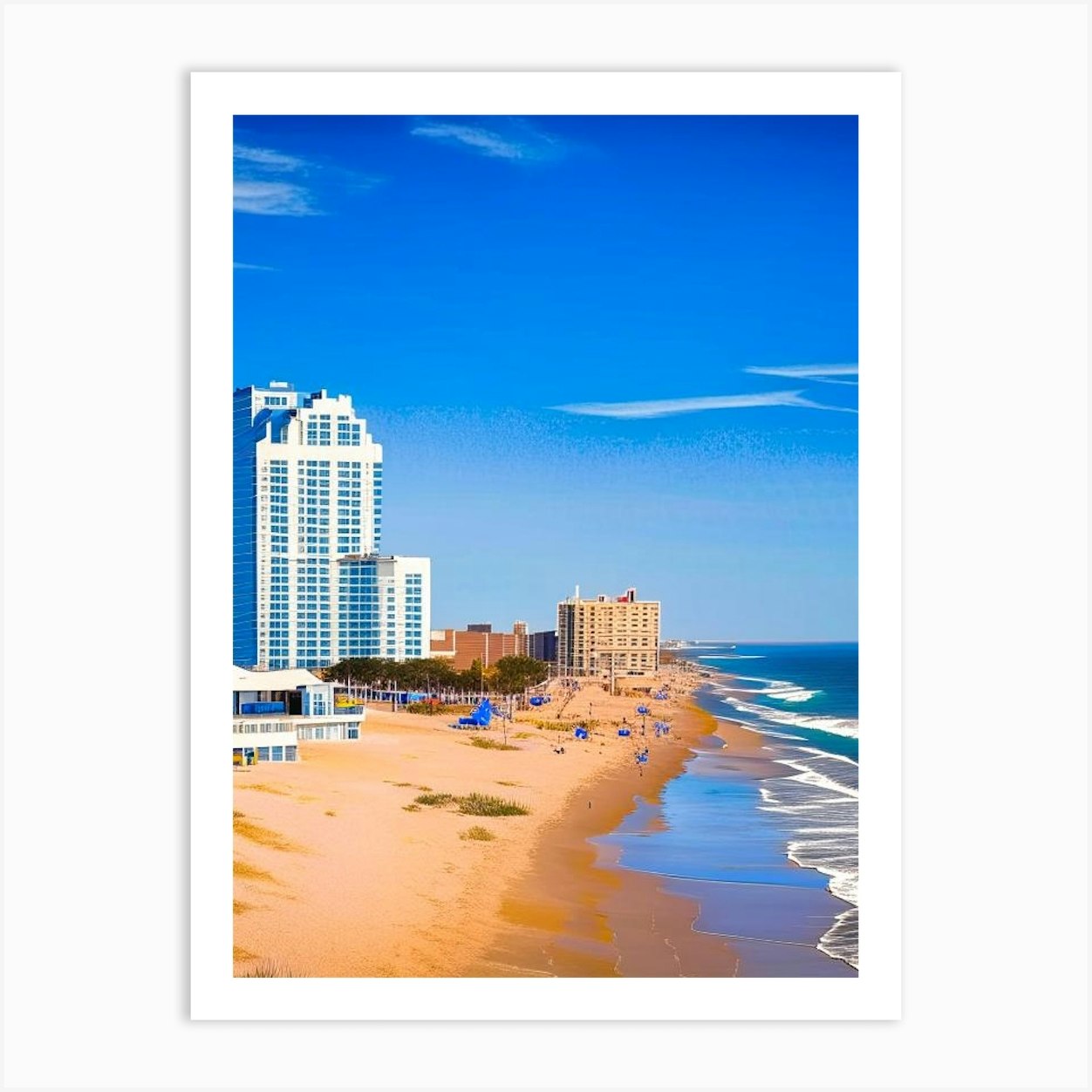 Virginia Beach 1 Photography Art Print by US Cityscapes Fy