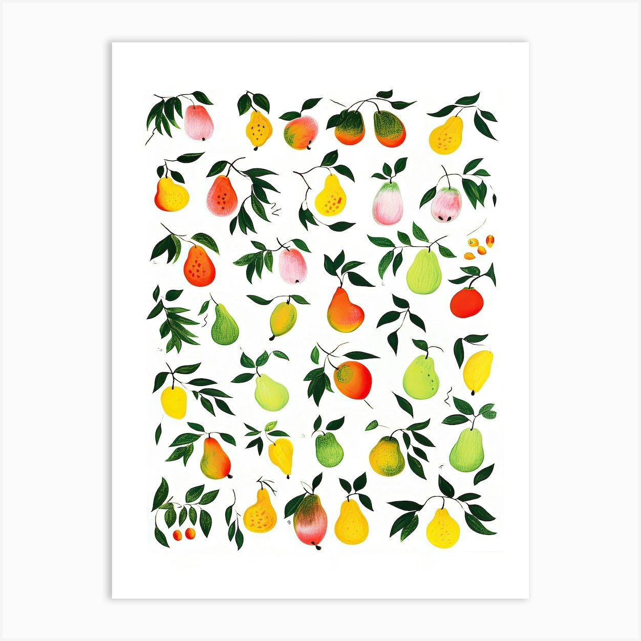 Pepino Fruit Drawing 1 (1) Art Print by Colourful Harvest - Fy