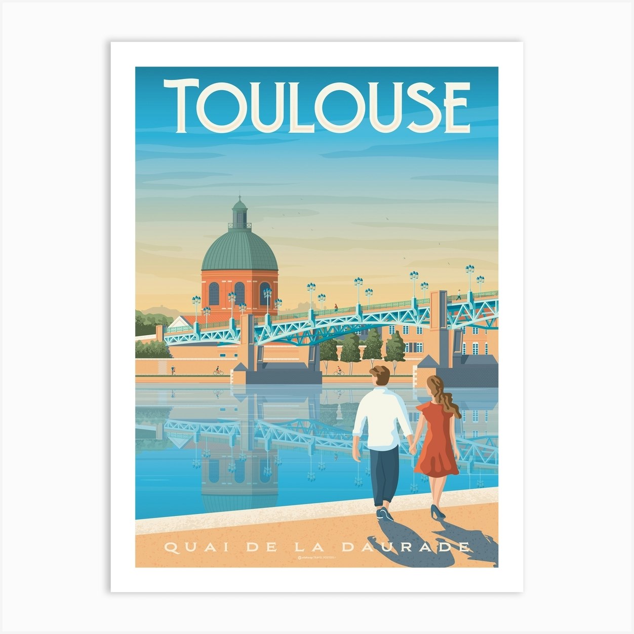 Toulouse France Art Print by Olahoop Travel Posters - Fy