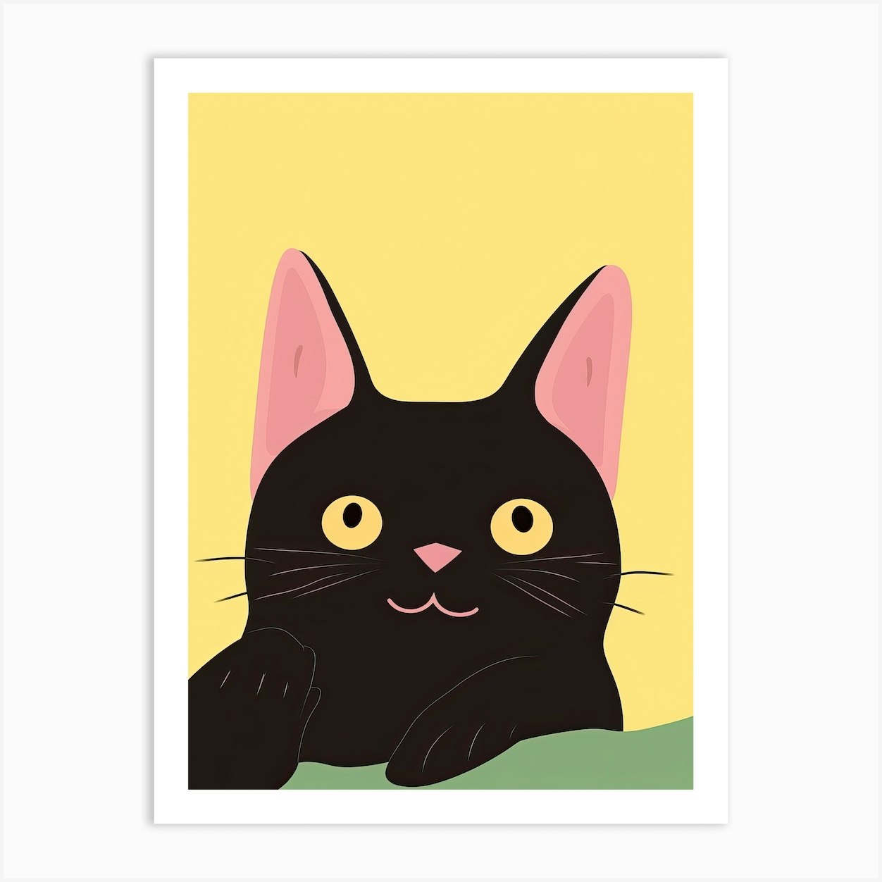 Peekaboo Cat Illustration 6 Art Print by Tiny Wonders Nursery Art - Fy