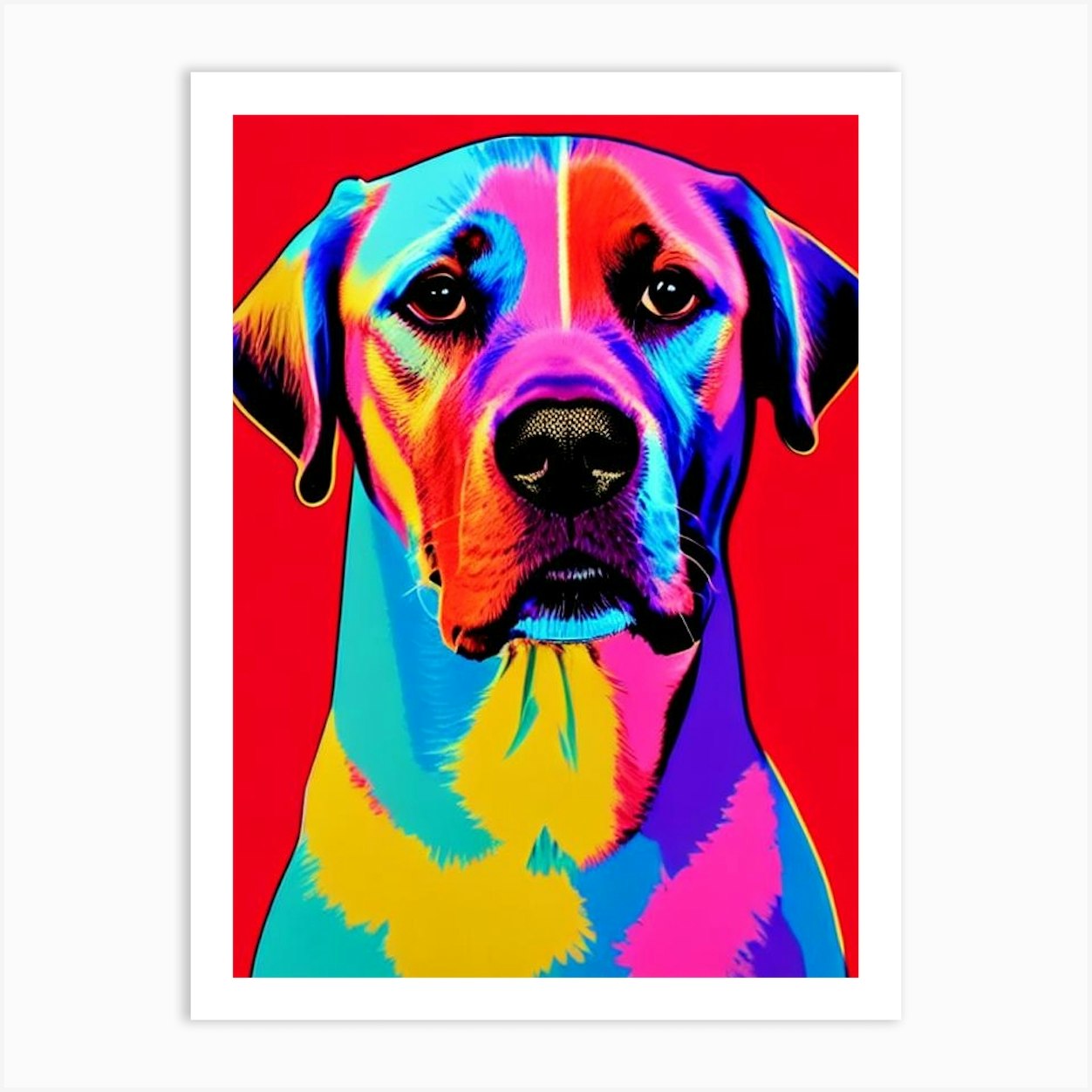 Irish Setter Andy Warhol Style Dog Art Print by Pooch Prints - Fy