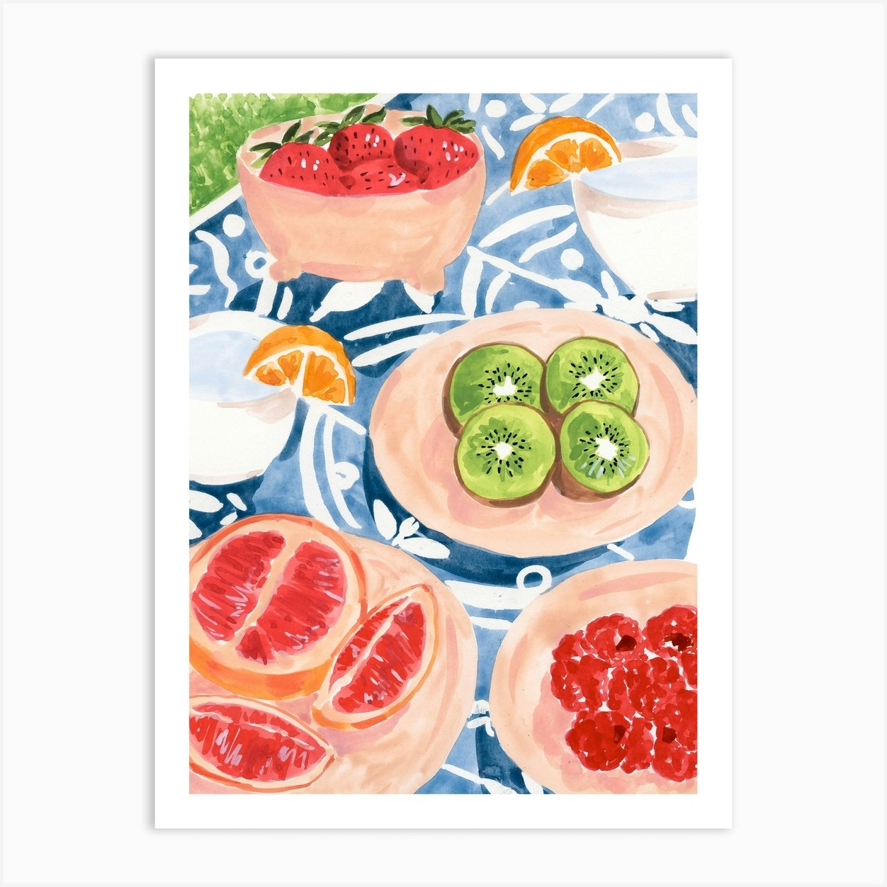 Summer Picnic Art Print by Sabina Fenn - Fy