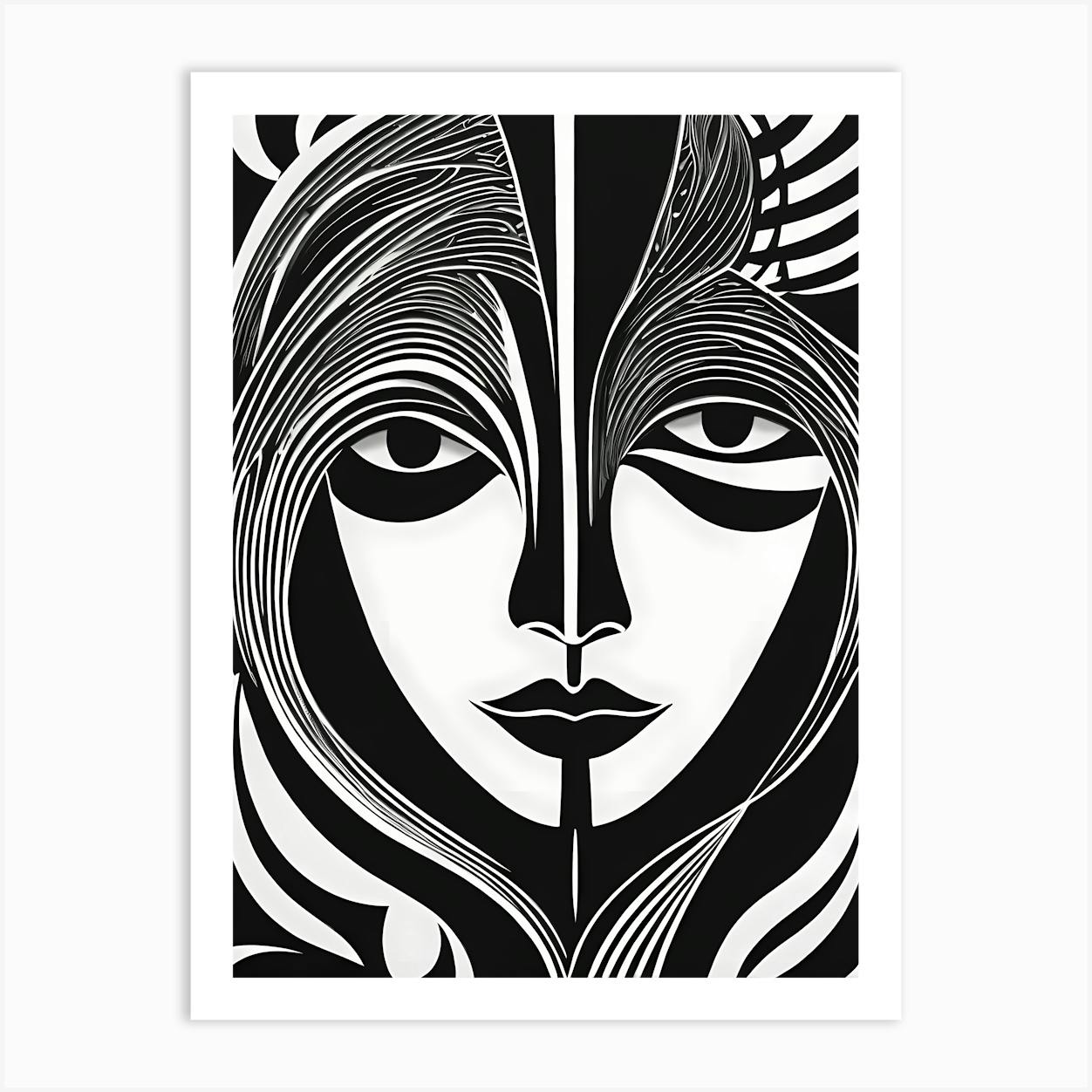 Woman's figure - Euphoric high quality - limited edition linocut print