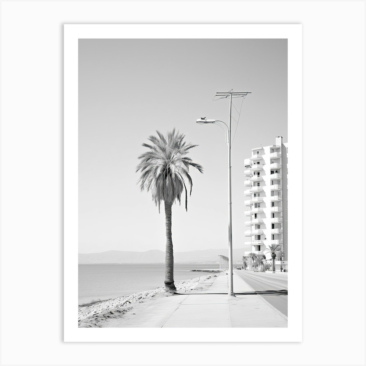 Limassol, Cyprus, Black And White Photography 3 Art Print by Monochrome
