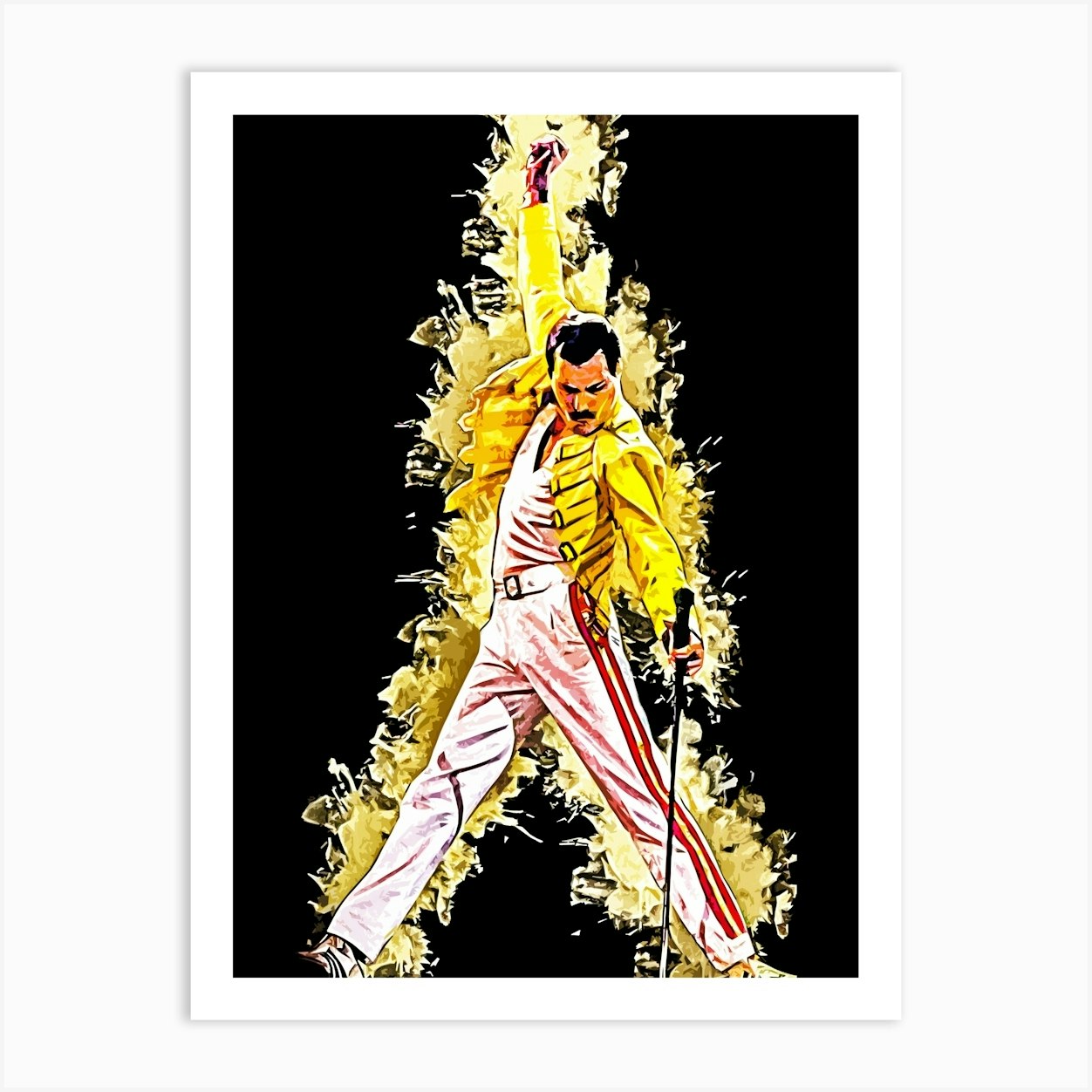 Freddie Mercury queen 4 Art Print by aul art Fy