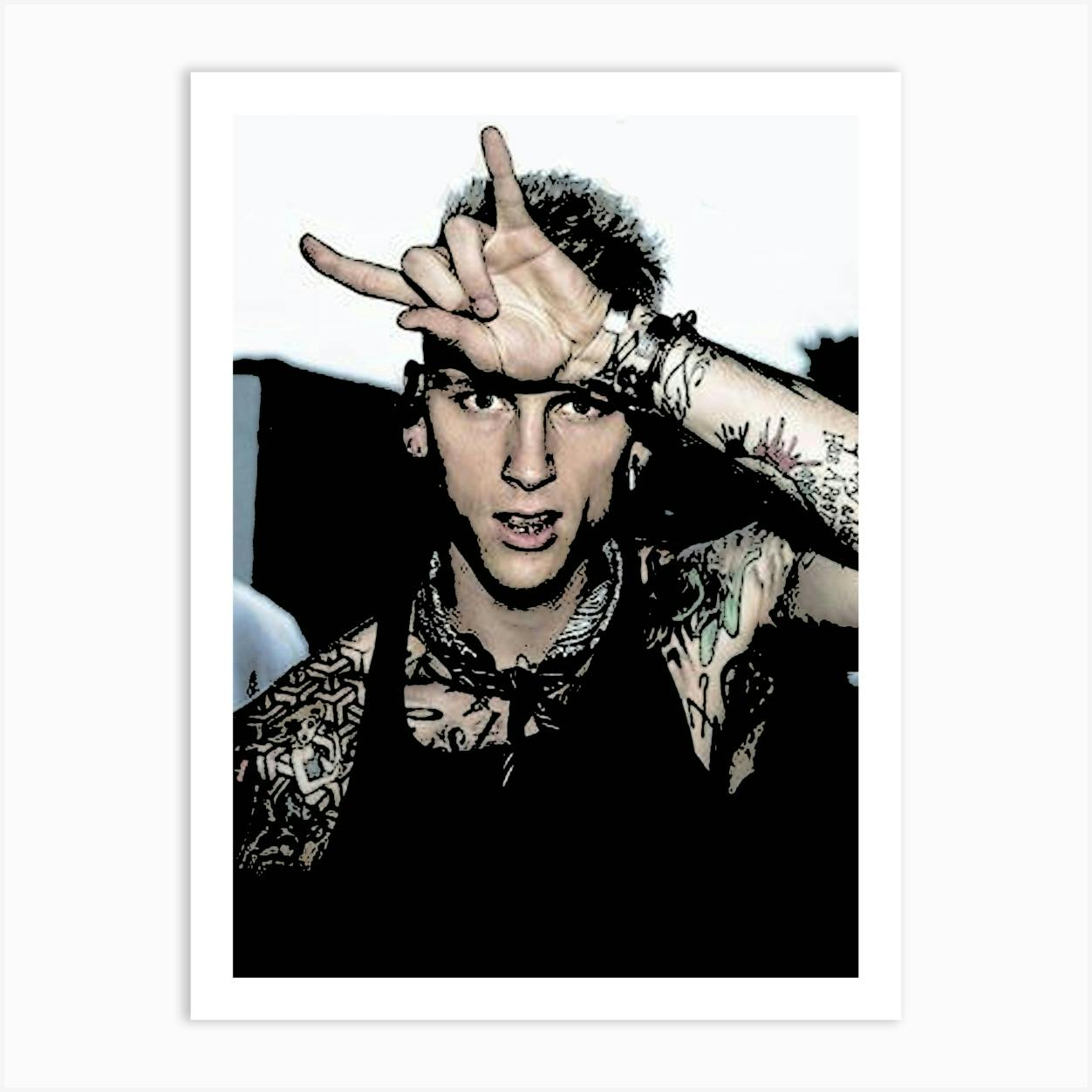 machine gun kelly Art Print by music soul - Fy