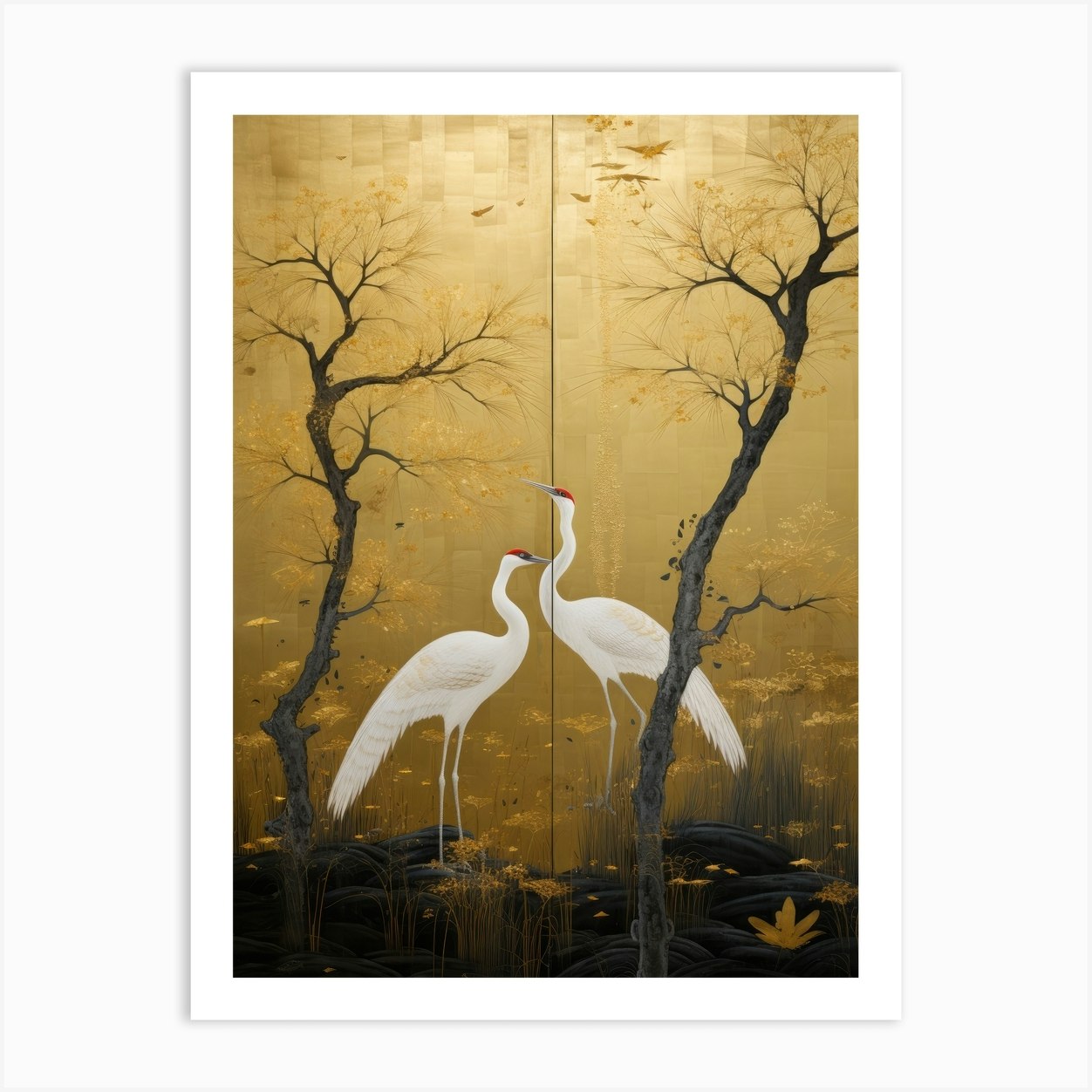 Two Cranes 1 Art Print by anhphamkd93 - Fy