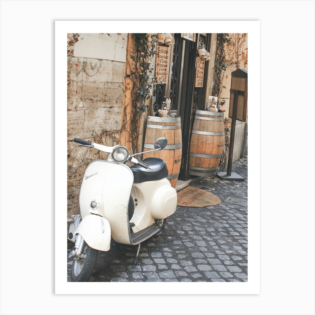 Vespa In Rome Art Print by Arteve Gallery - Fy