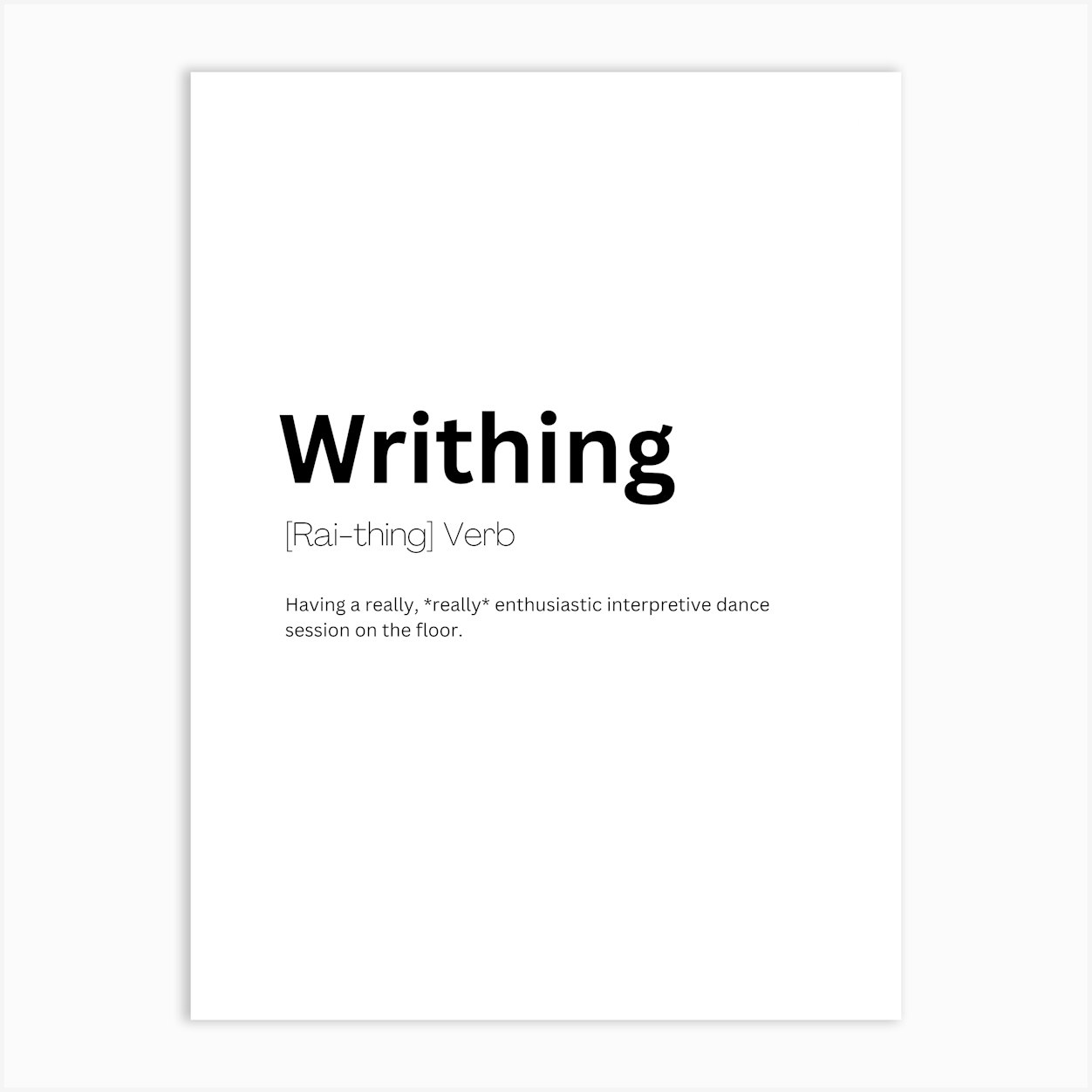 Writhing Definition Meaning Art Print by Kaigozen - Fy