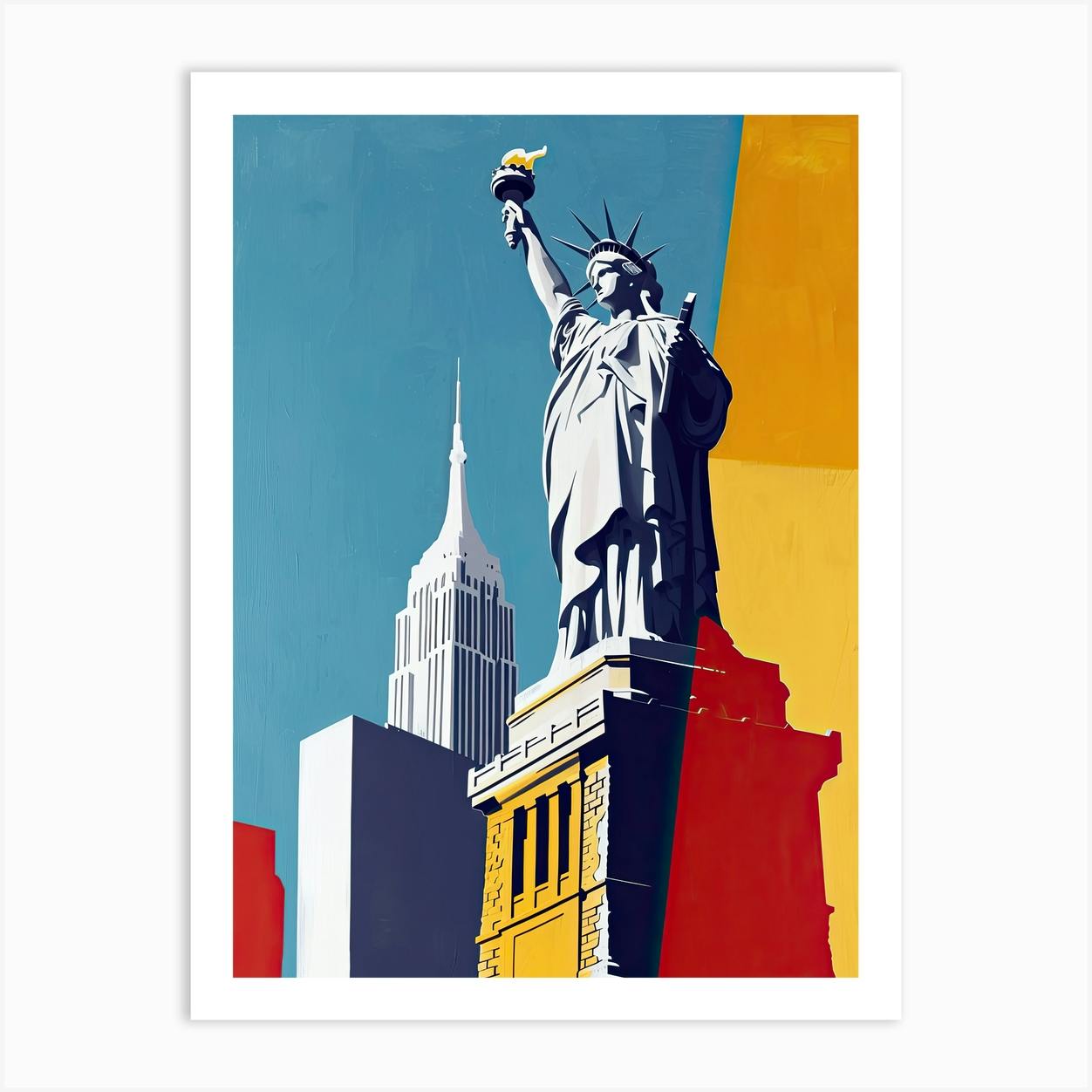 Statue of Liberty, Statue of Liberty Graffiti Print, Travel Print, Travel Decor, Travel Poster, New York City Print, New York City, Pop good Art