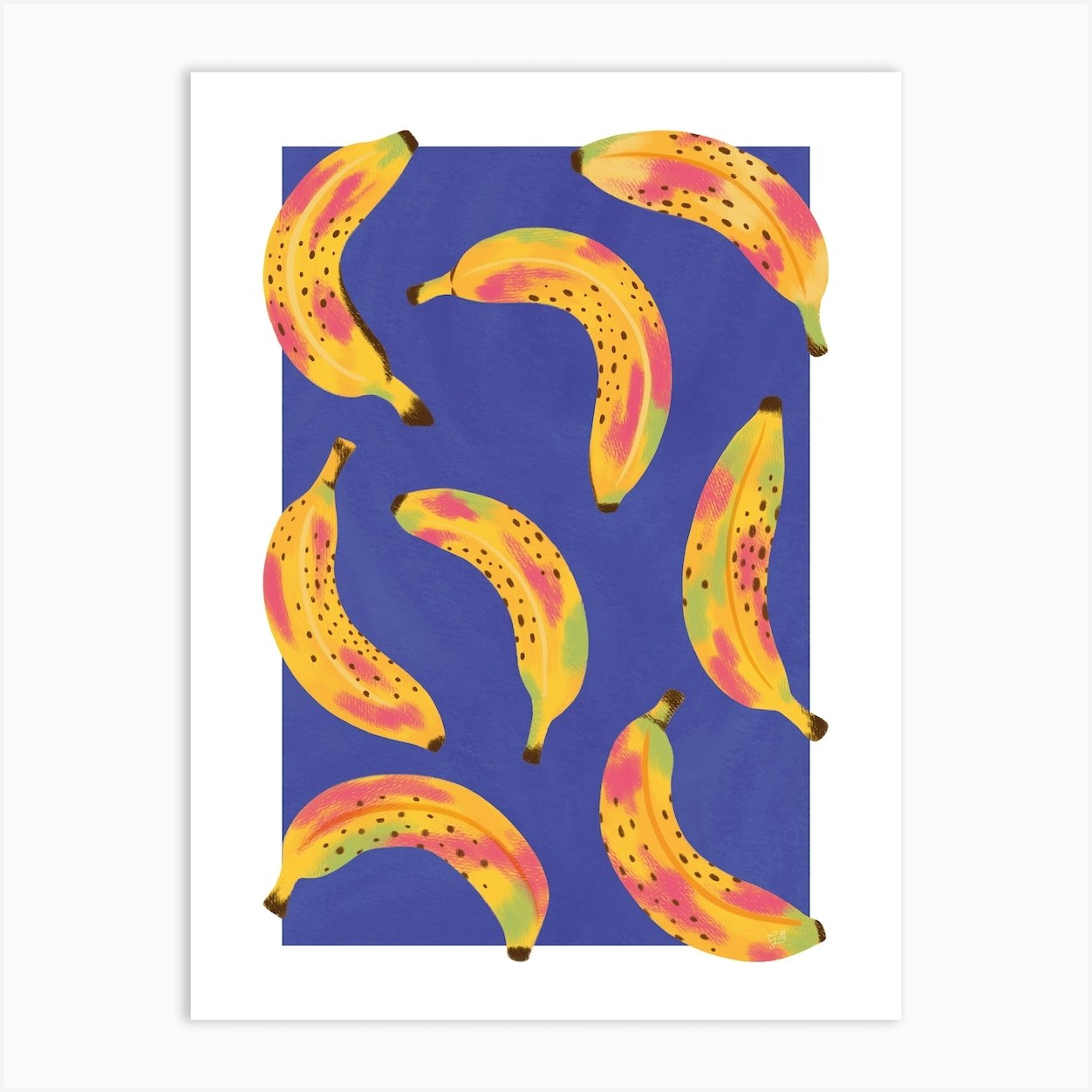Bananas Art Print by Giravolta Fy