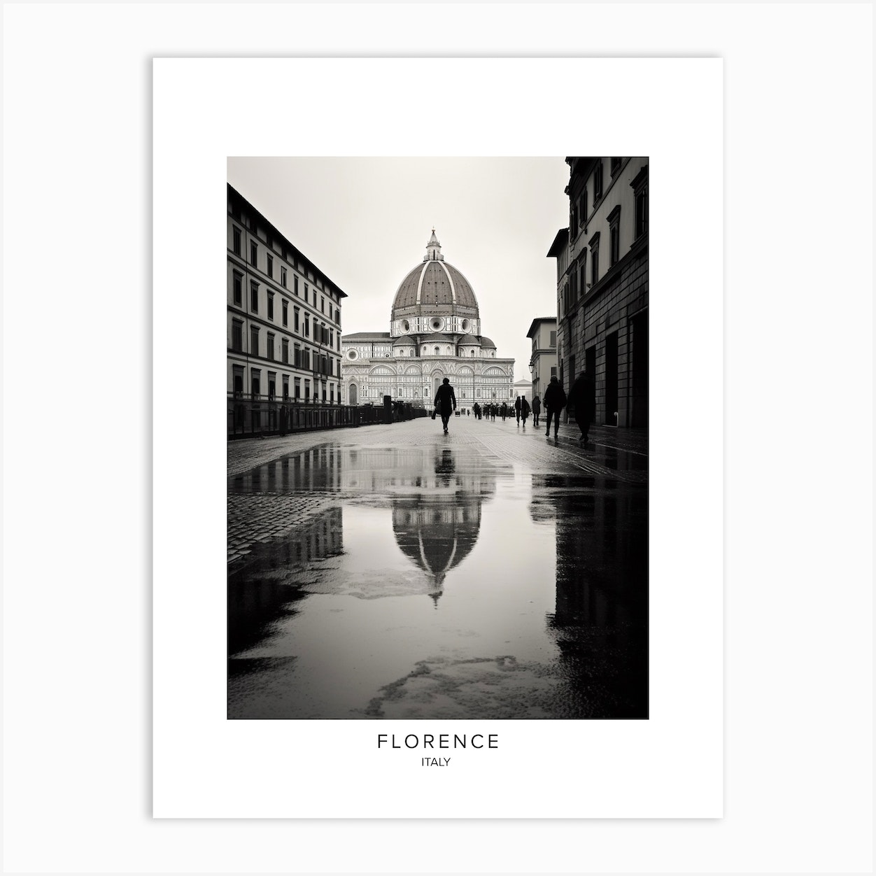 Poster Of Florence Italy Black And White Analogue Photography 1 Art