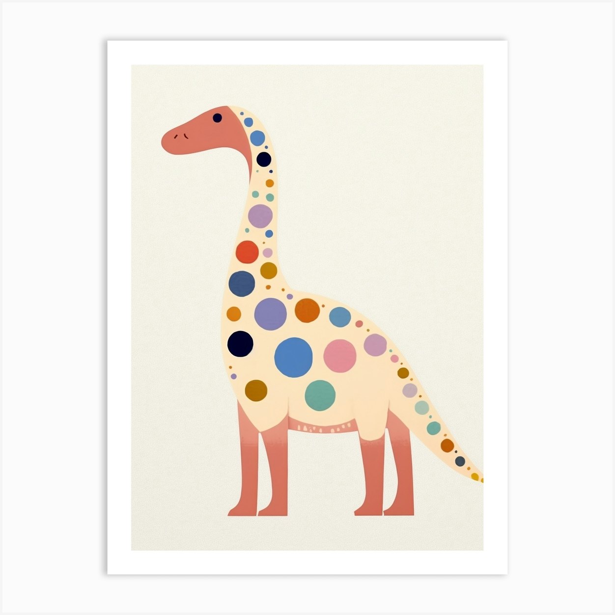 Nursery Dinosaur Art Brontosaurus Art Print by Scribble Studio - Fy