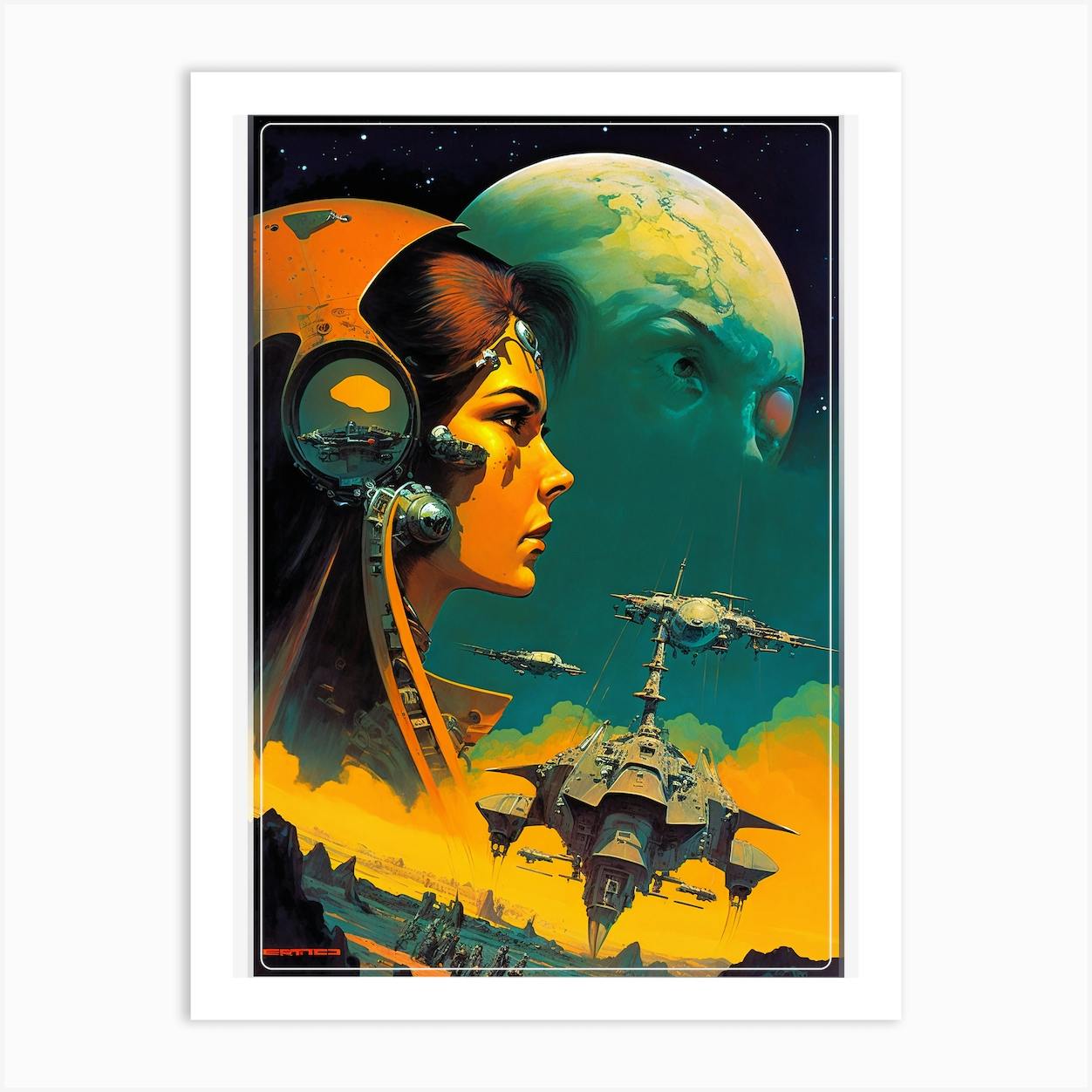 Retro Sci-fi Poster Art Print By Magnolion - Fy