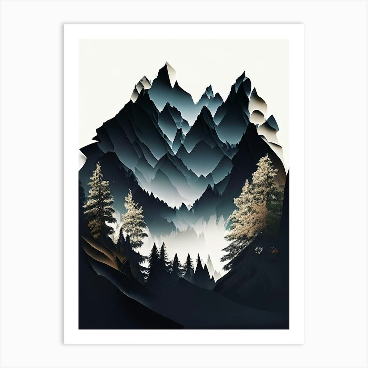 Berchtesgaden National Park Germany Cut Out Paper Art Print by National ...