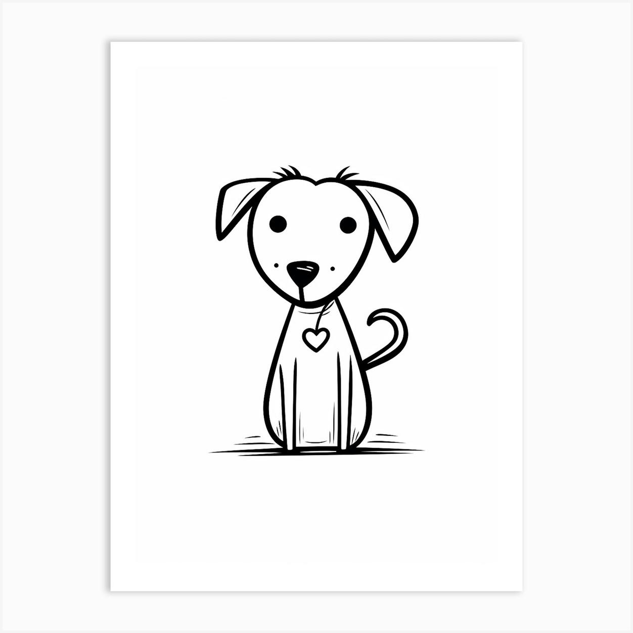 Dog hot sale art simple