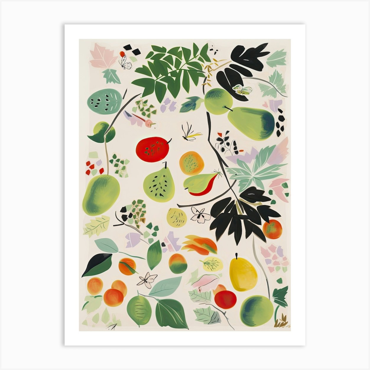 Honeydew Fruit Drawing 4 Art Print by Colourful Harvest Fy