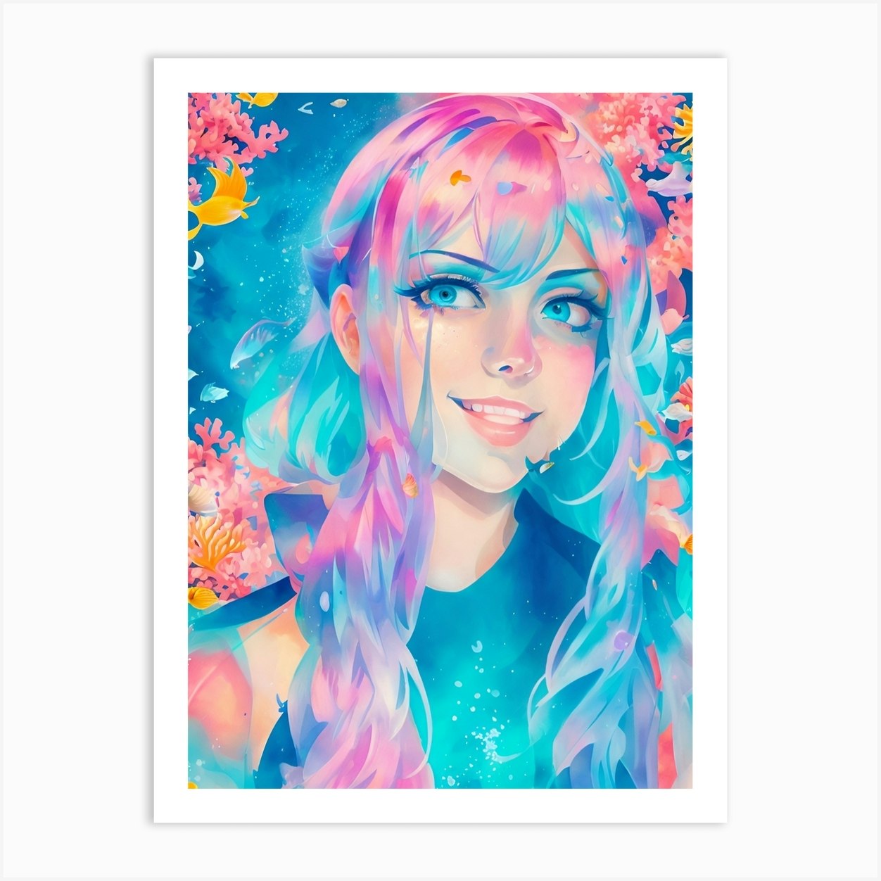 Anime Girl Art Print by Fy